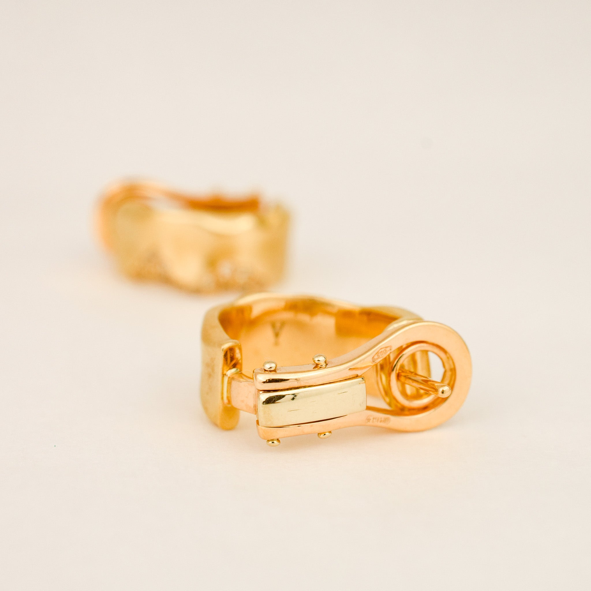 Organic Pavé Diamond Hoops