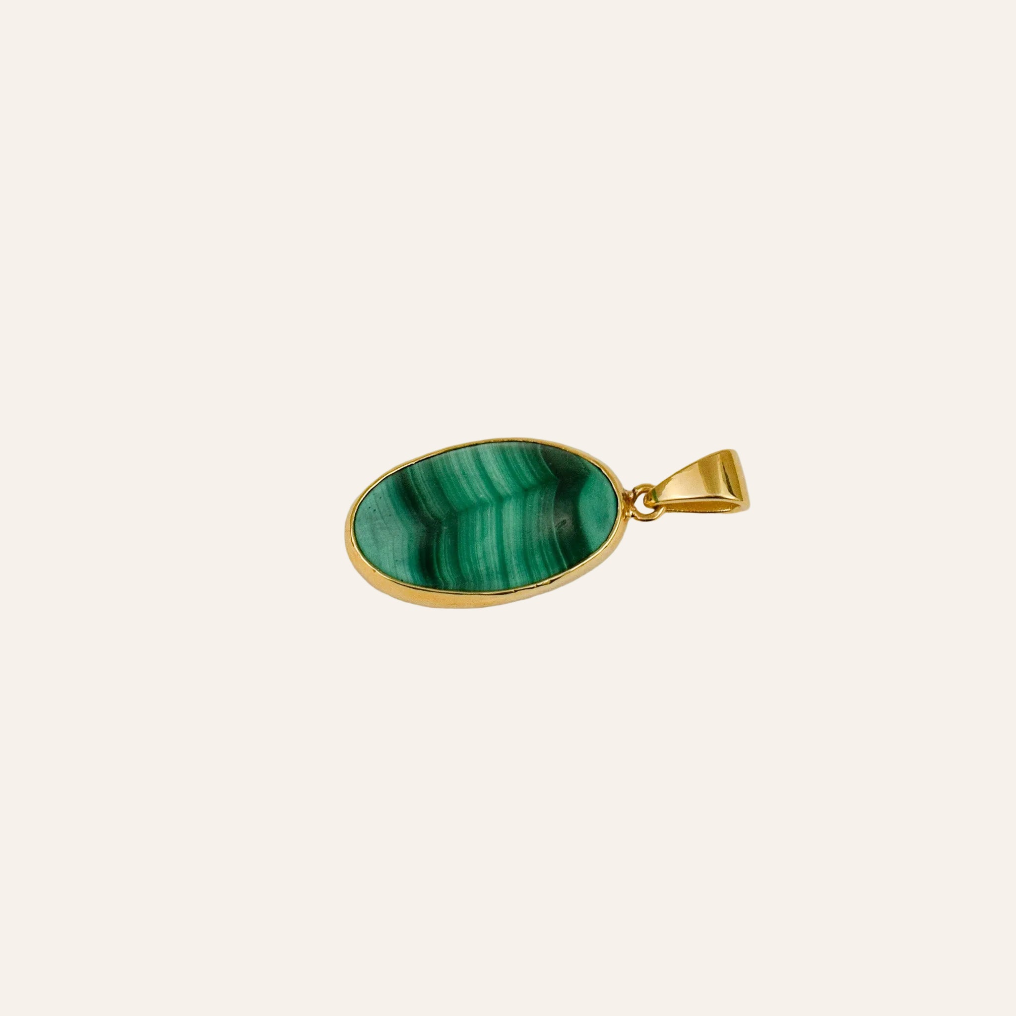 Bezel Set Malachite Pendant