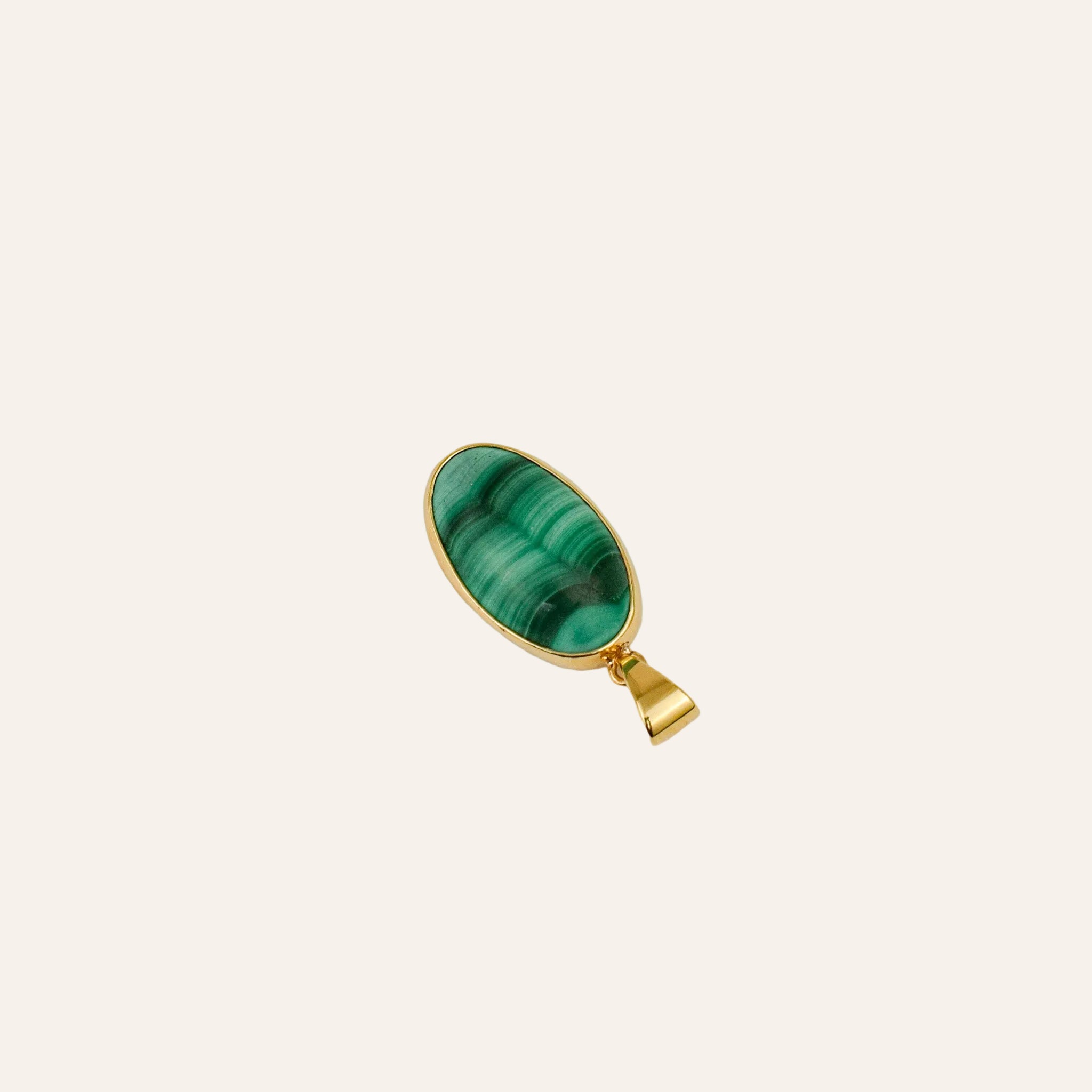 Bezel Set Malachite Pendant