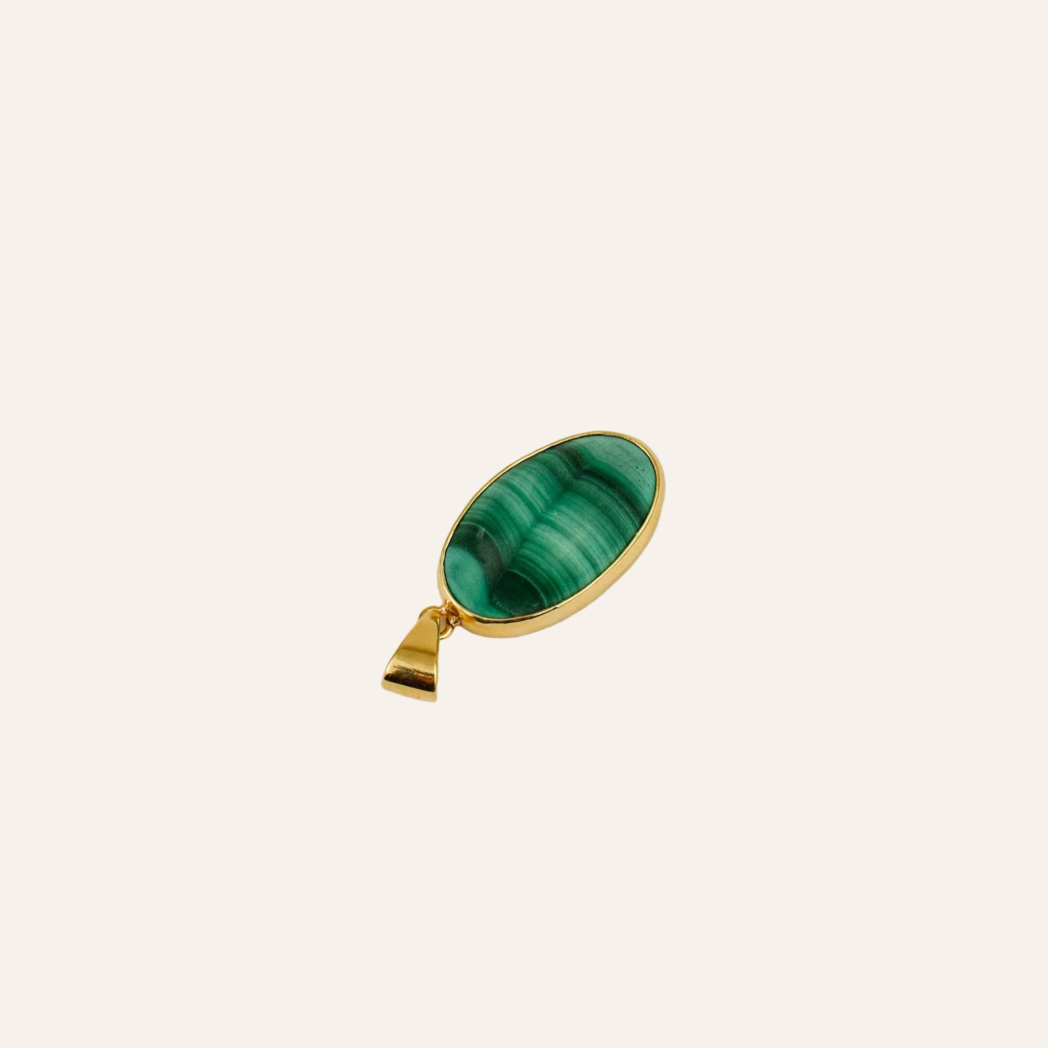 Bezel Set Malachite Pendant