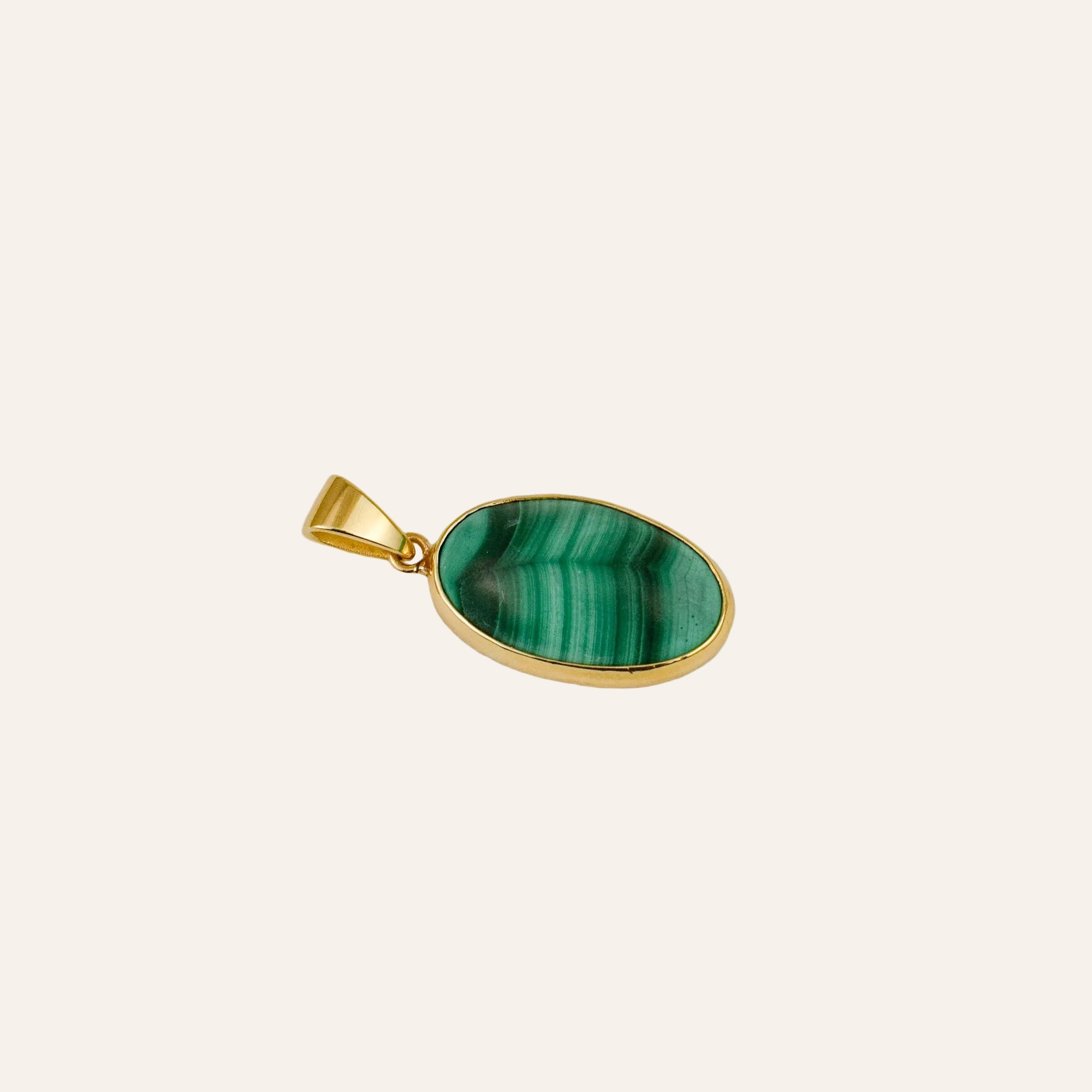 Bezel Set Malachite Pendant