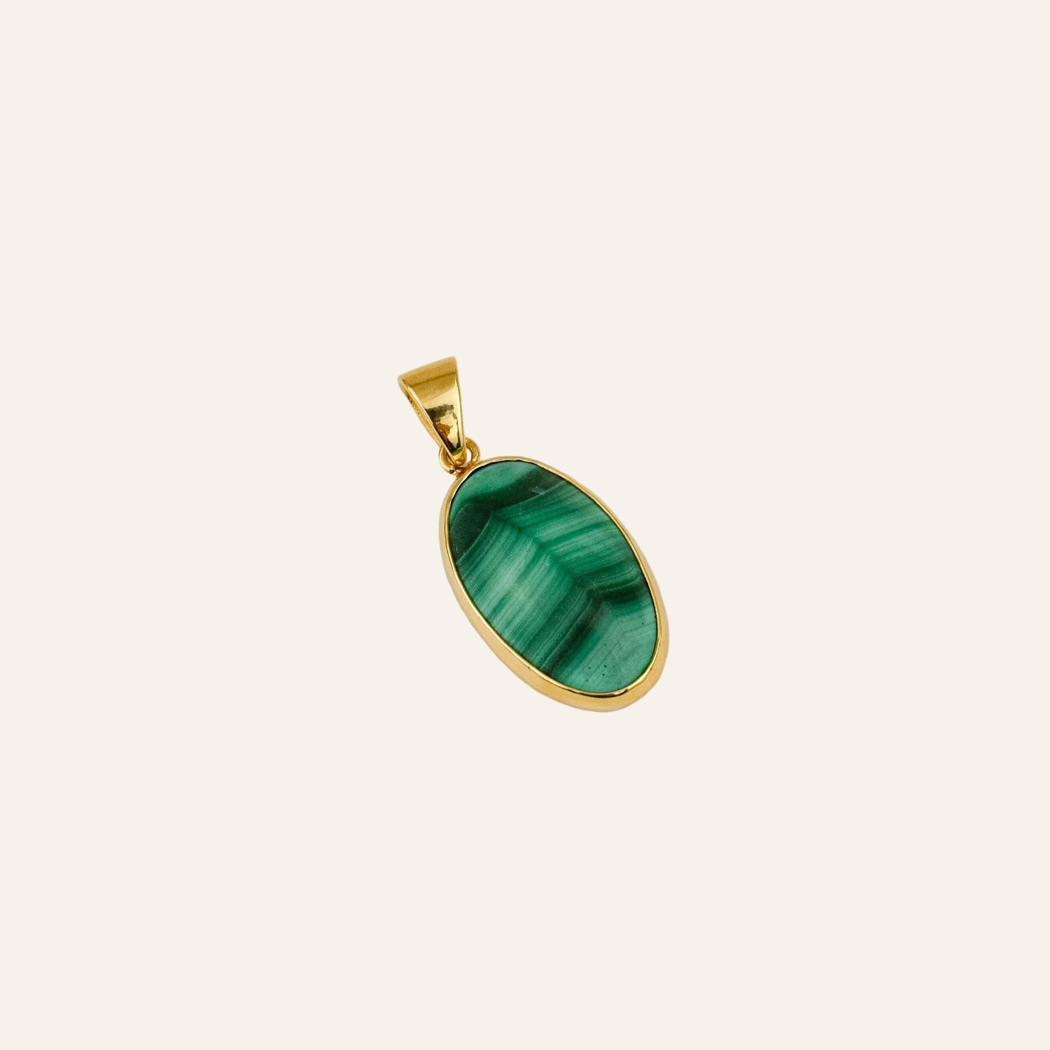 Bezel Set Malachite Pendant