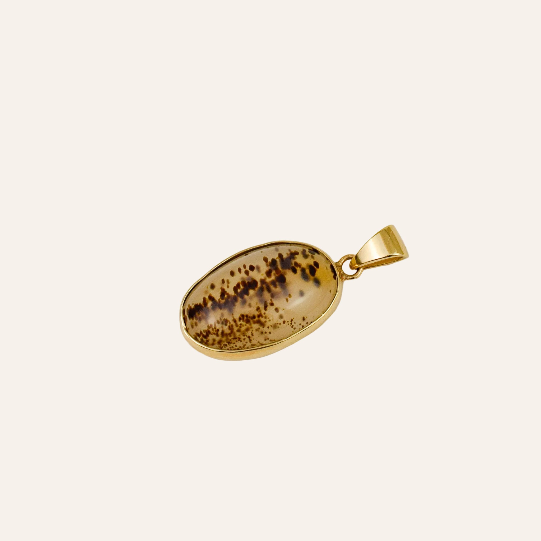 Bezel Set Dendritic Agate Pendant