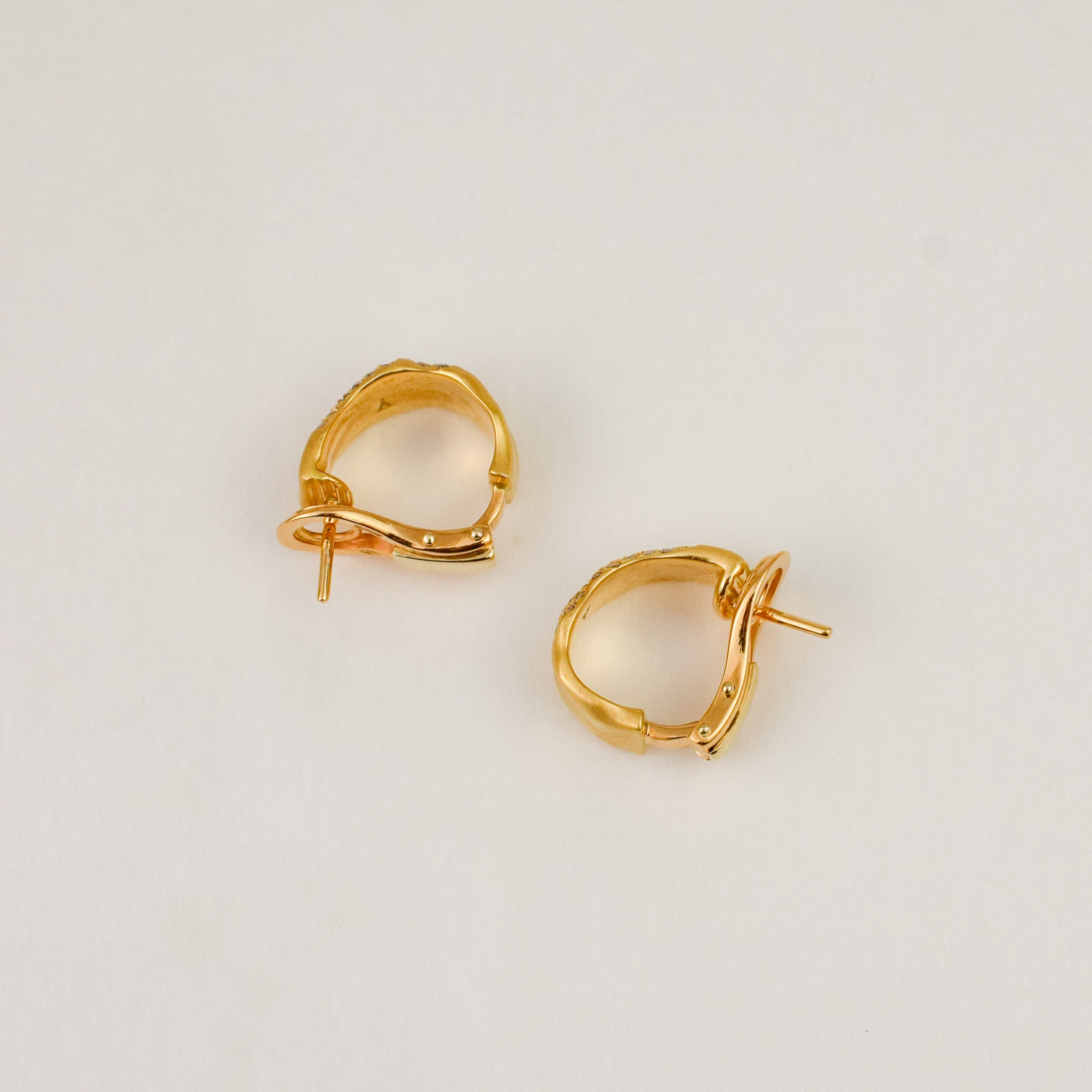 Organic Pavé Diamond Hoops