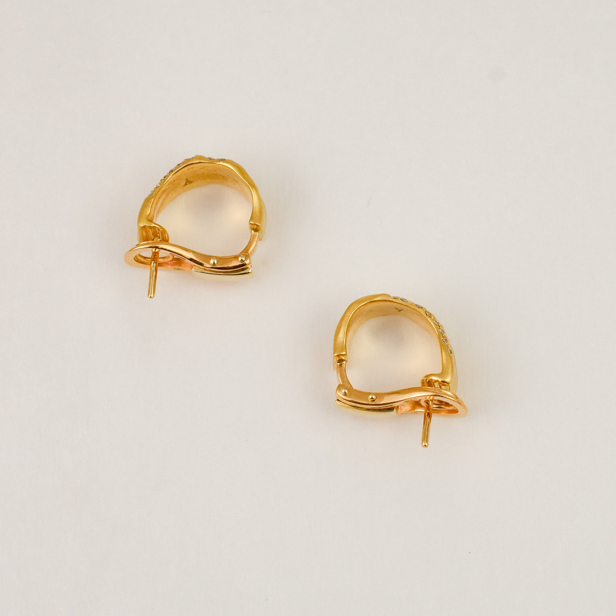 Organic Pavé Diamond Hoops