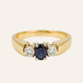 Sapphire and Diamond Trilogy Ring