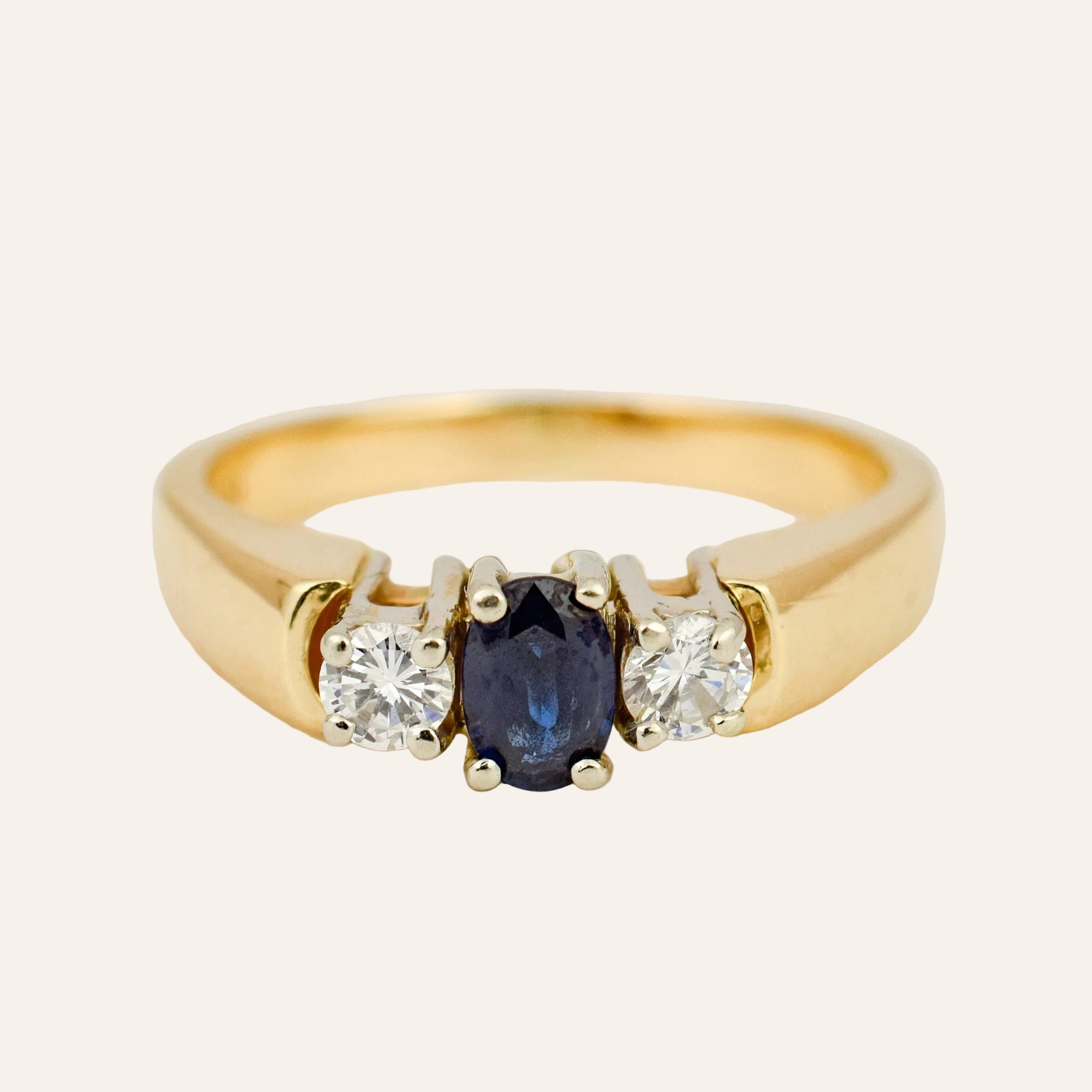 Sapphire and Diamond Trilogy Ring