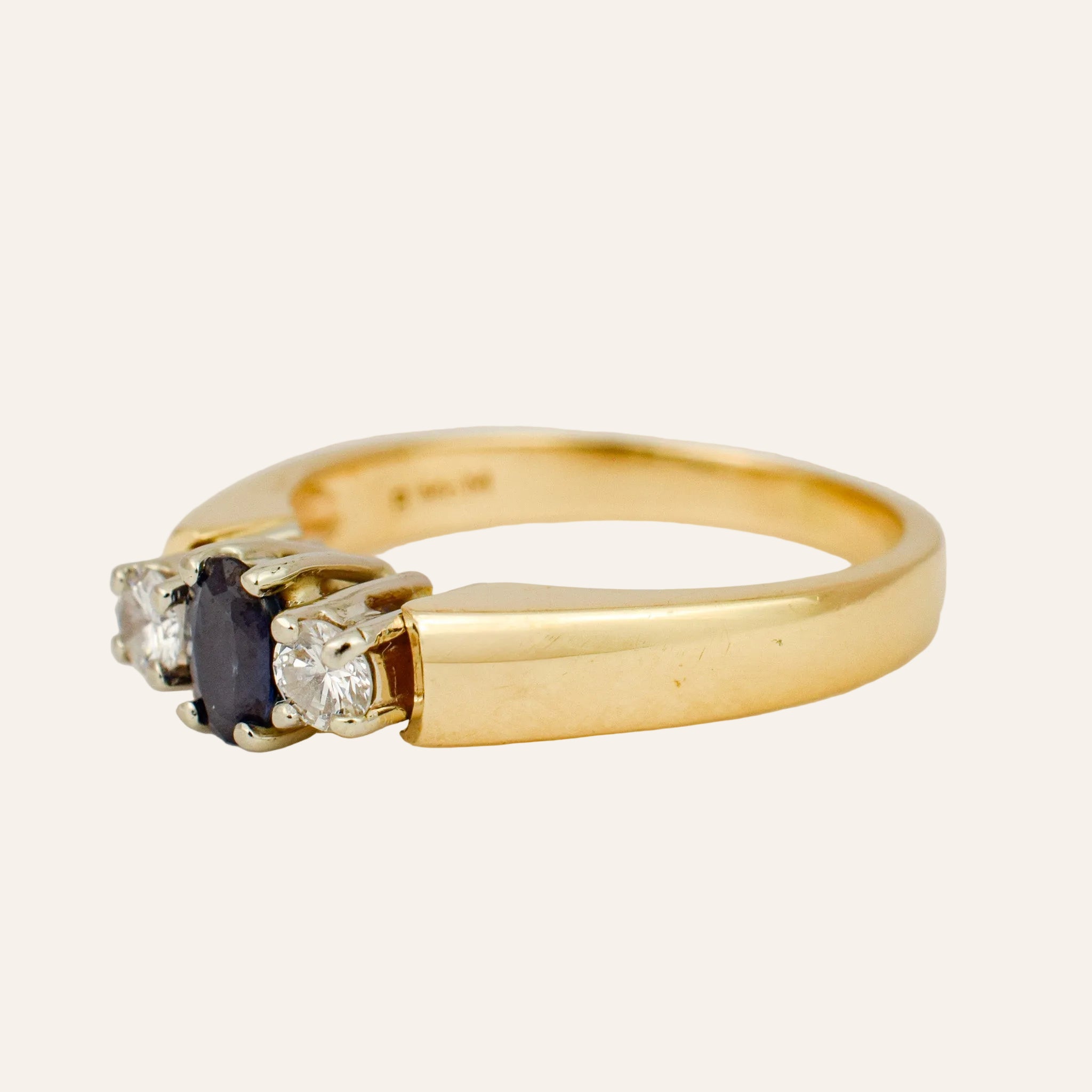 Sapphire and Diamond Trilogy Ring