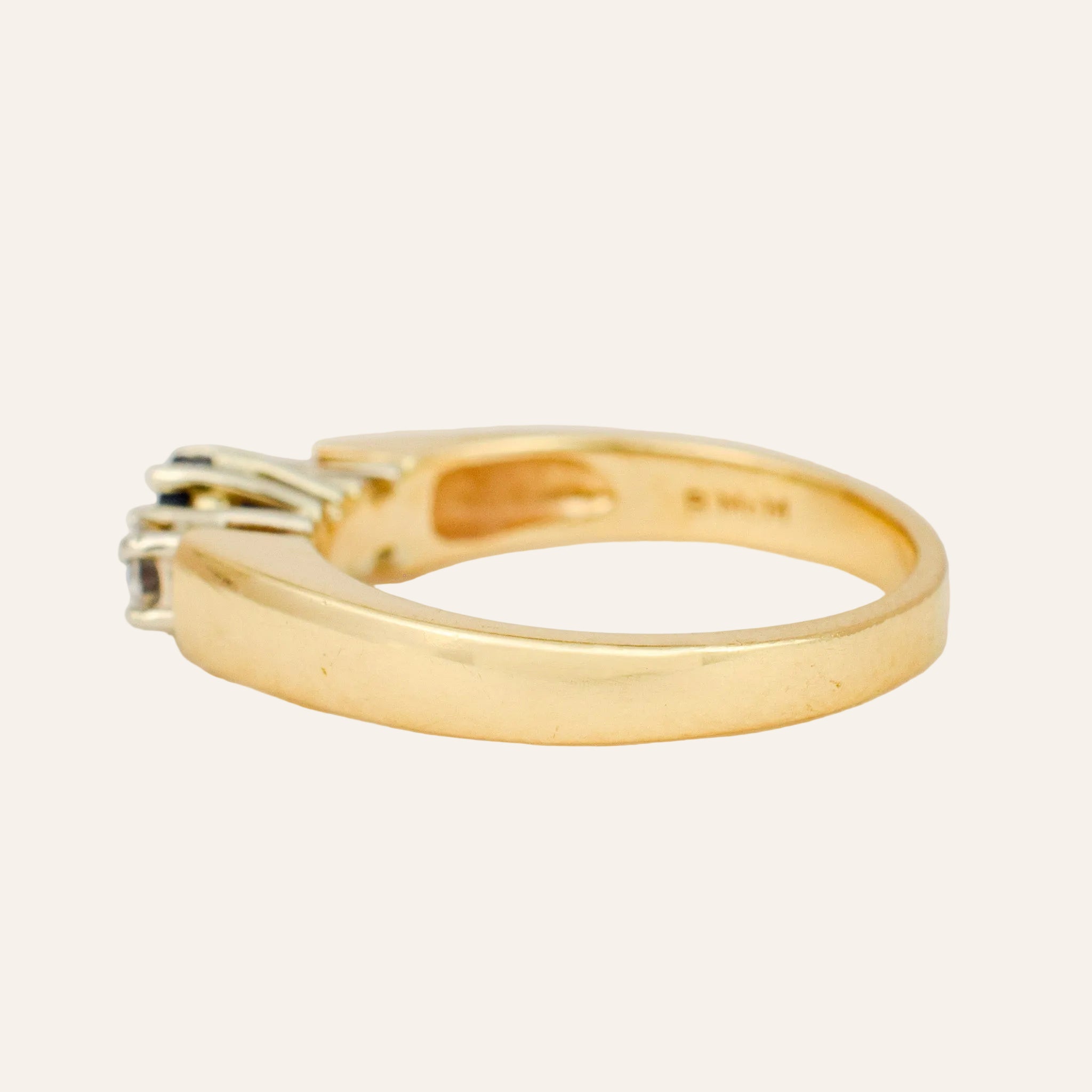 Sapphire and Diamond Trilogy Ring
