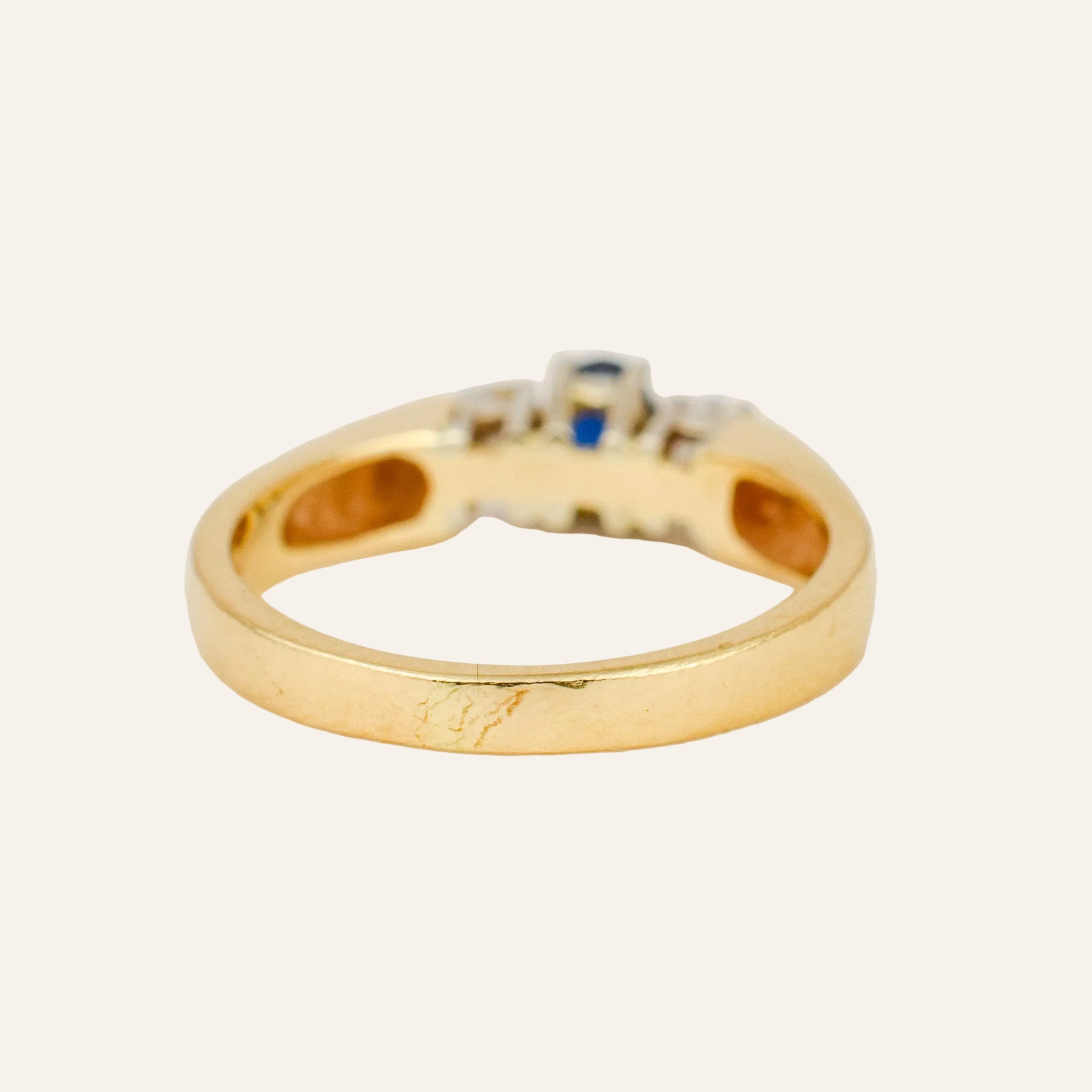 Sapphire and Diamond Trilogy Ring
