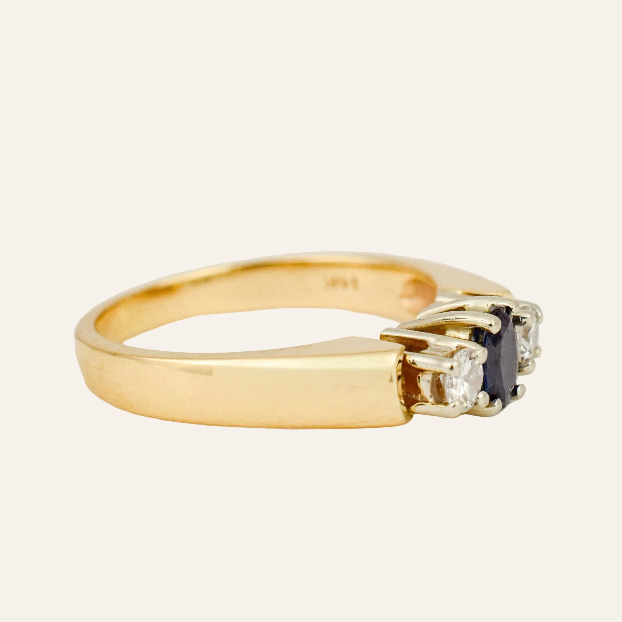 Sapphire and Diamond Trilogy Ring
