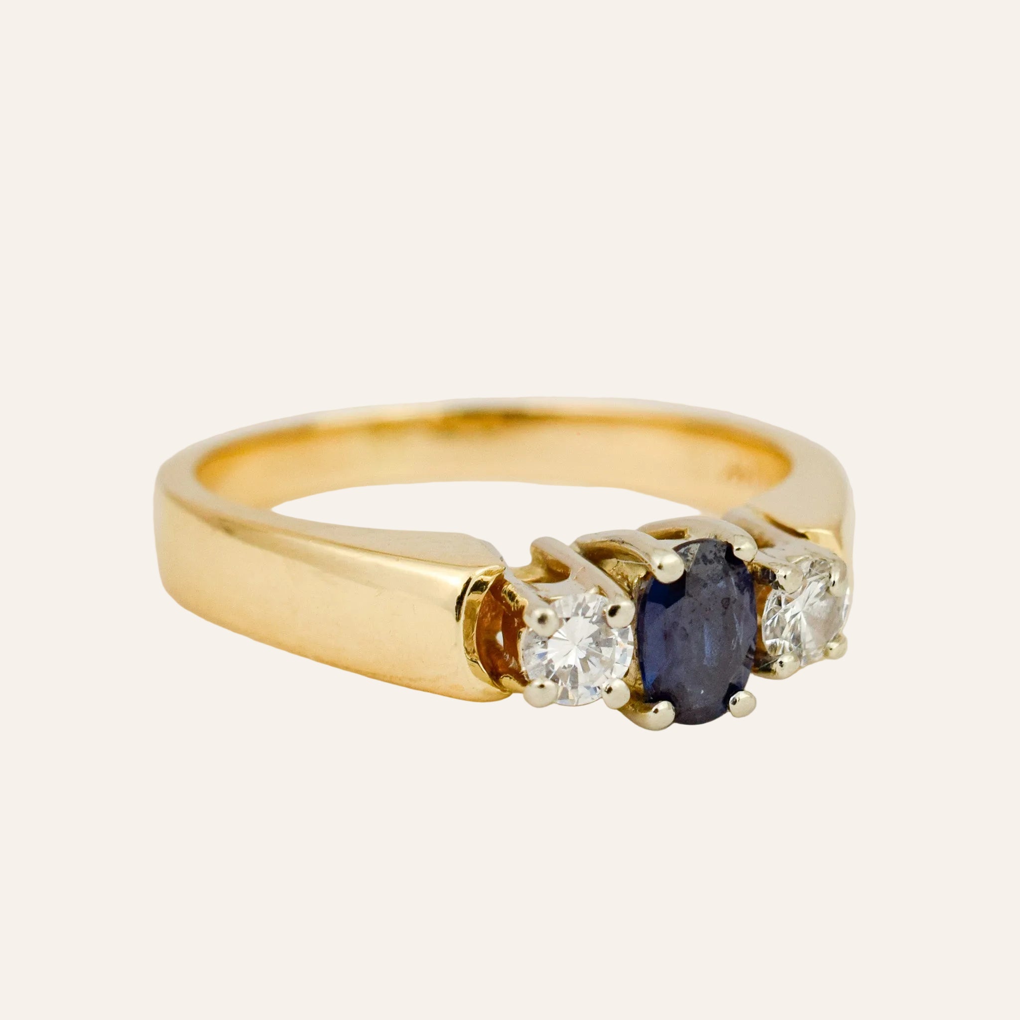 Sapphire and Diamond Trilogy Ring