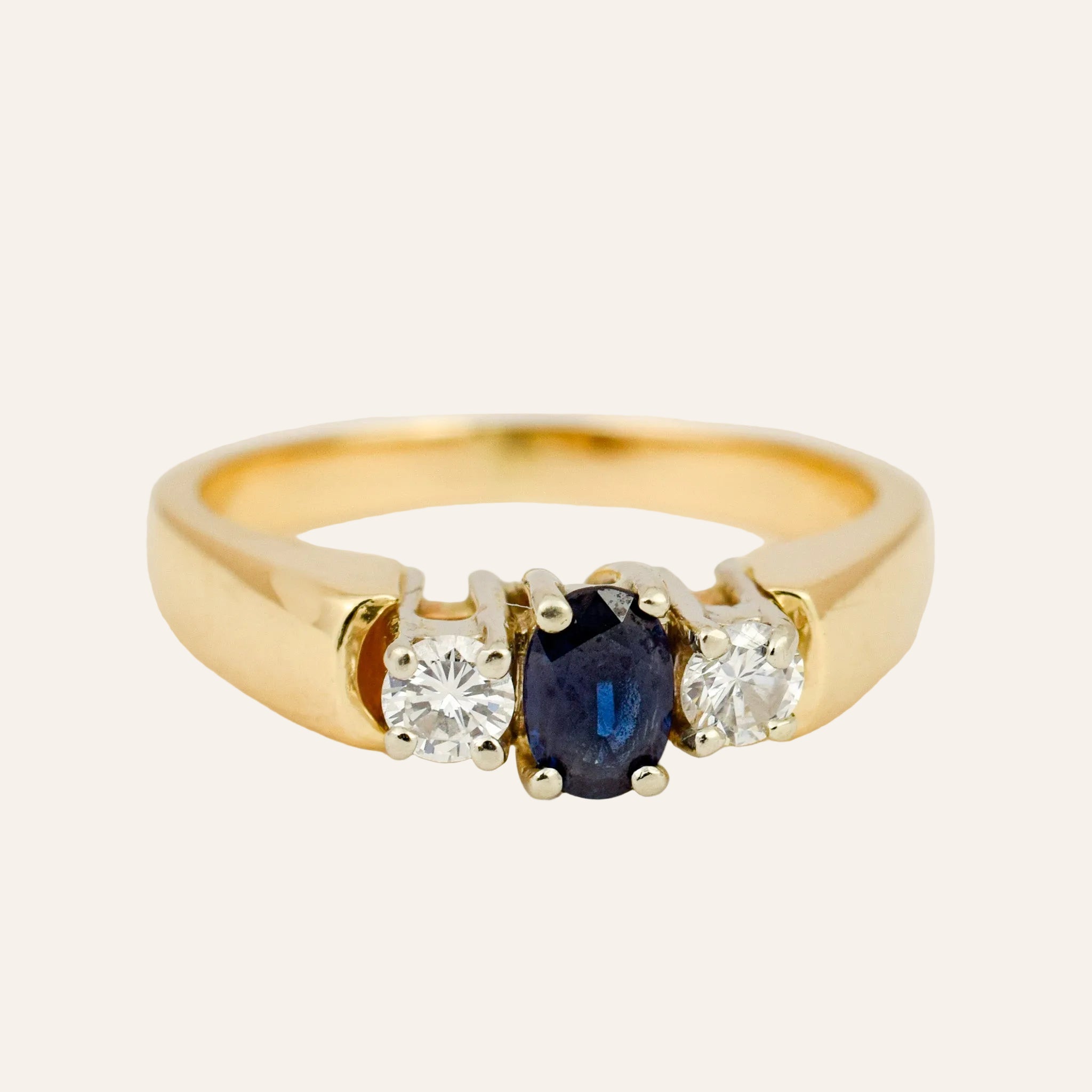 Sapphire and Diamond Trilogy Ring