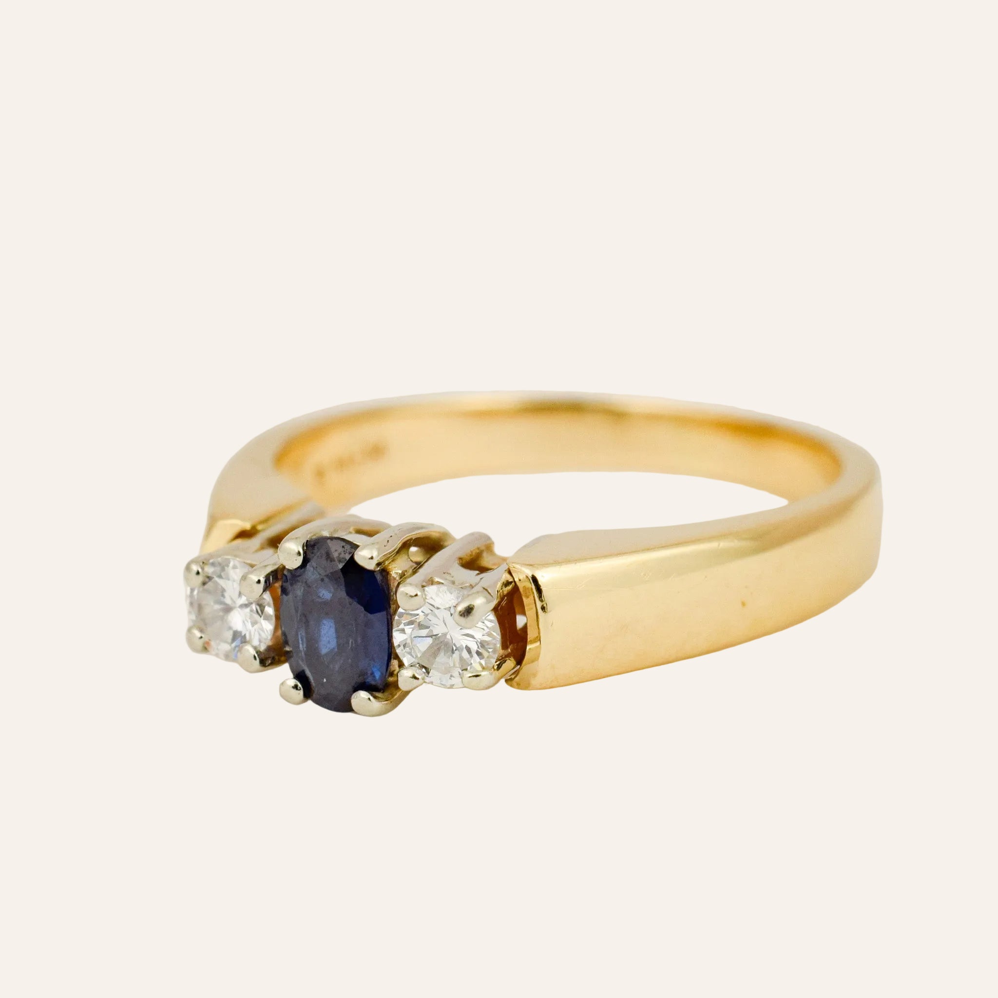 Sapphire and Diamond Trilogy Ring