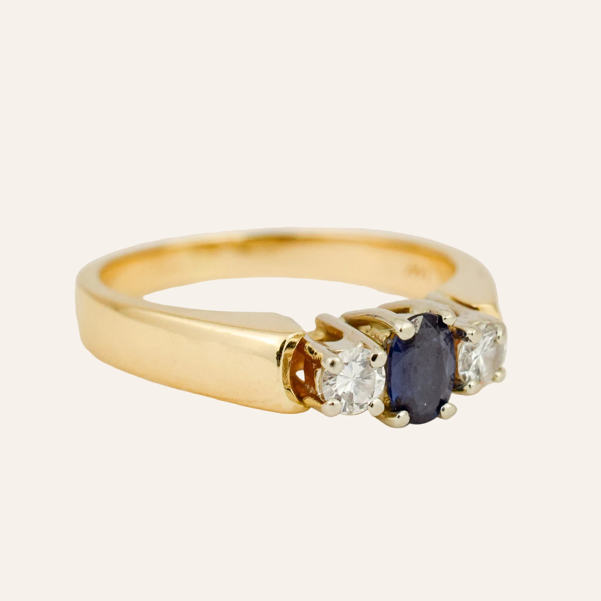 Sapphire and Diamond Trilogy Ring