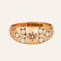 Antique Floral Seed Pearl Ring