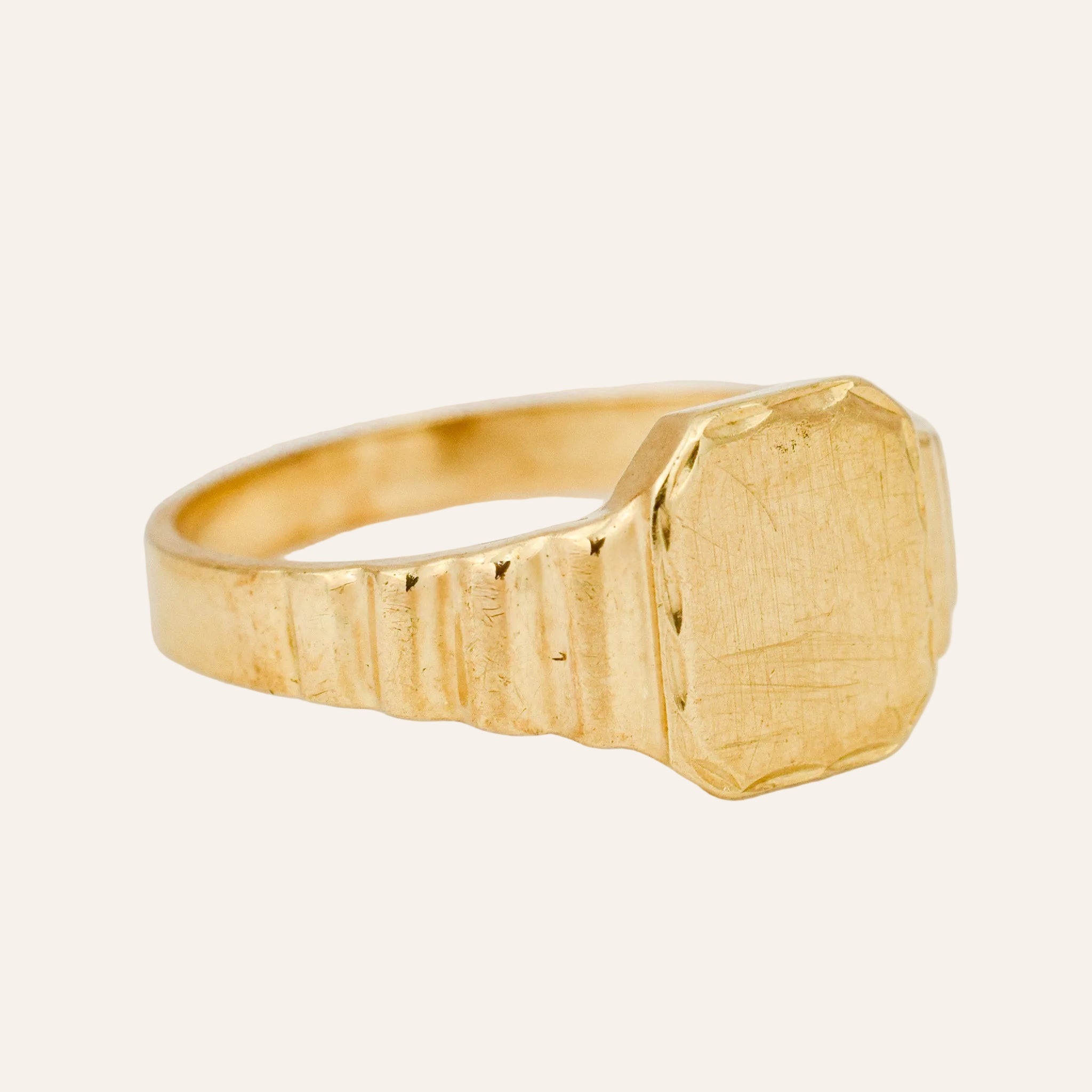 Geometric Signet Ring