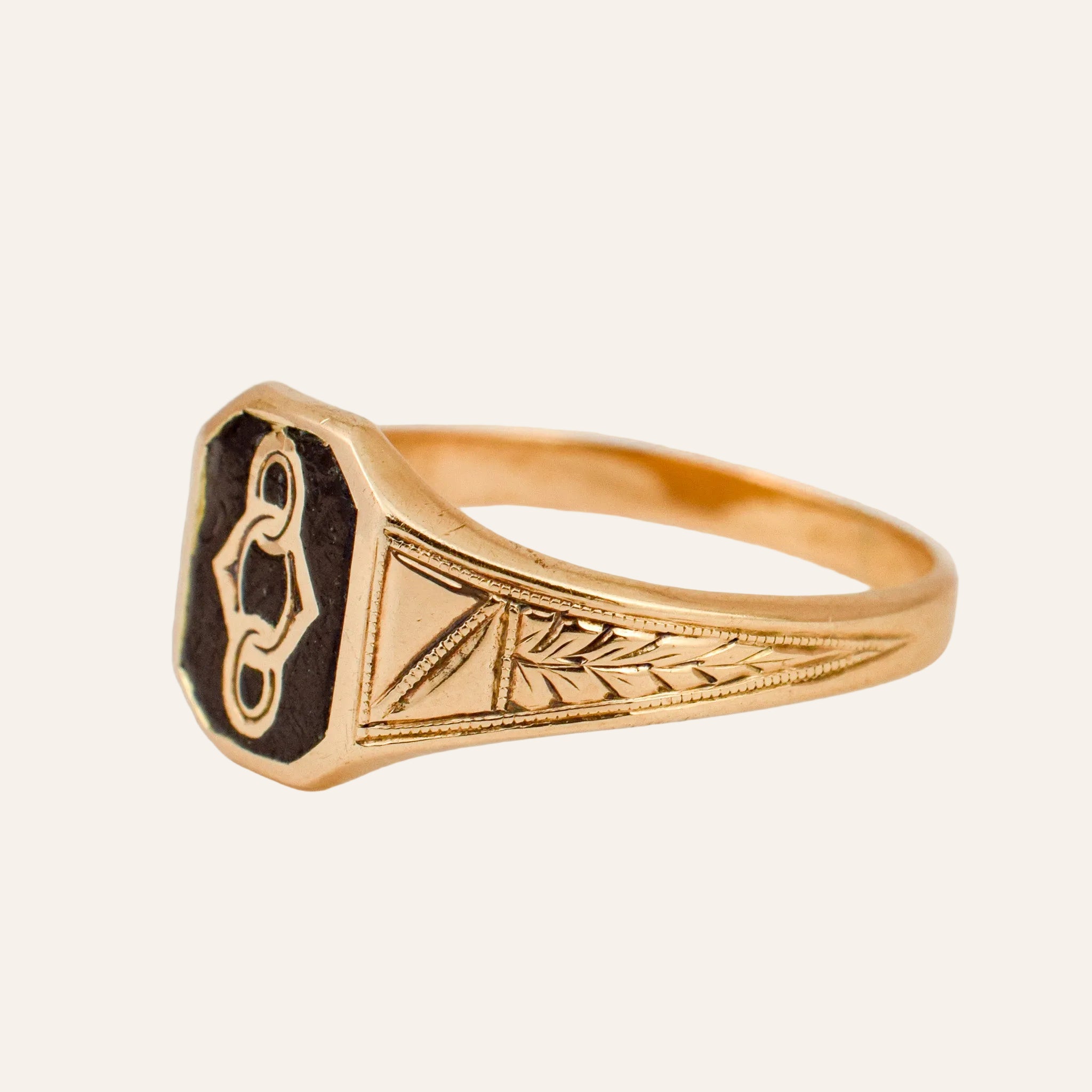 Antique Infinity Signet Ring