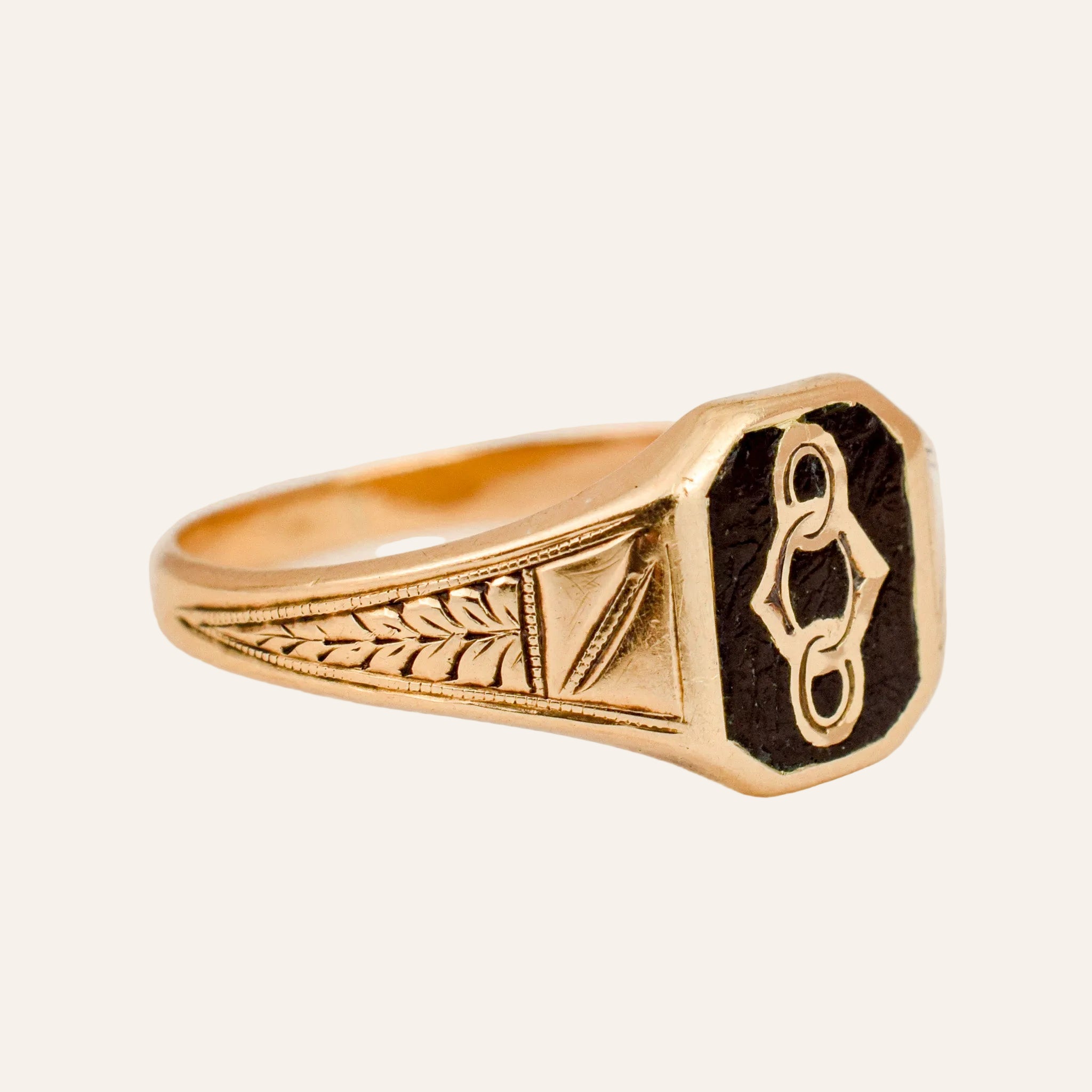 Antique Infinity Signet Ring