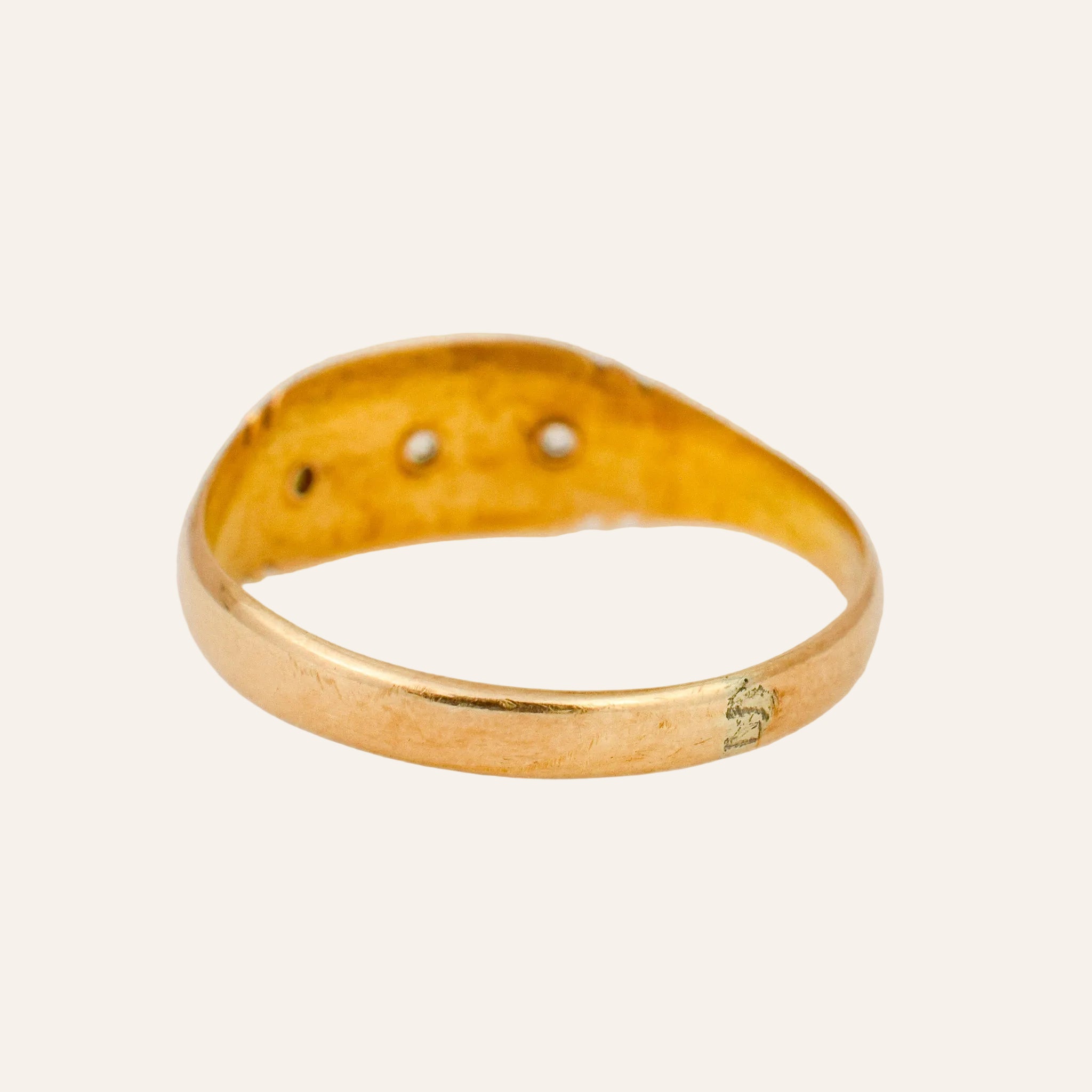 Antique Rose Cut Diamond Trilogy Ring
