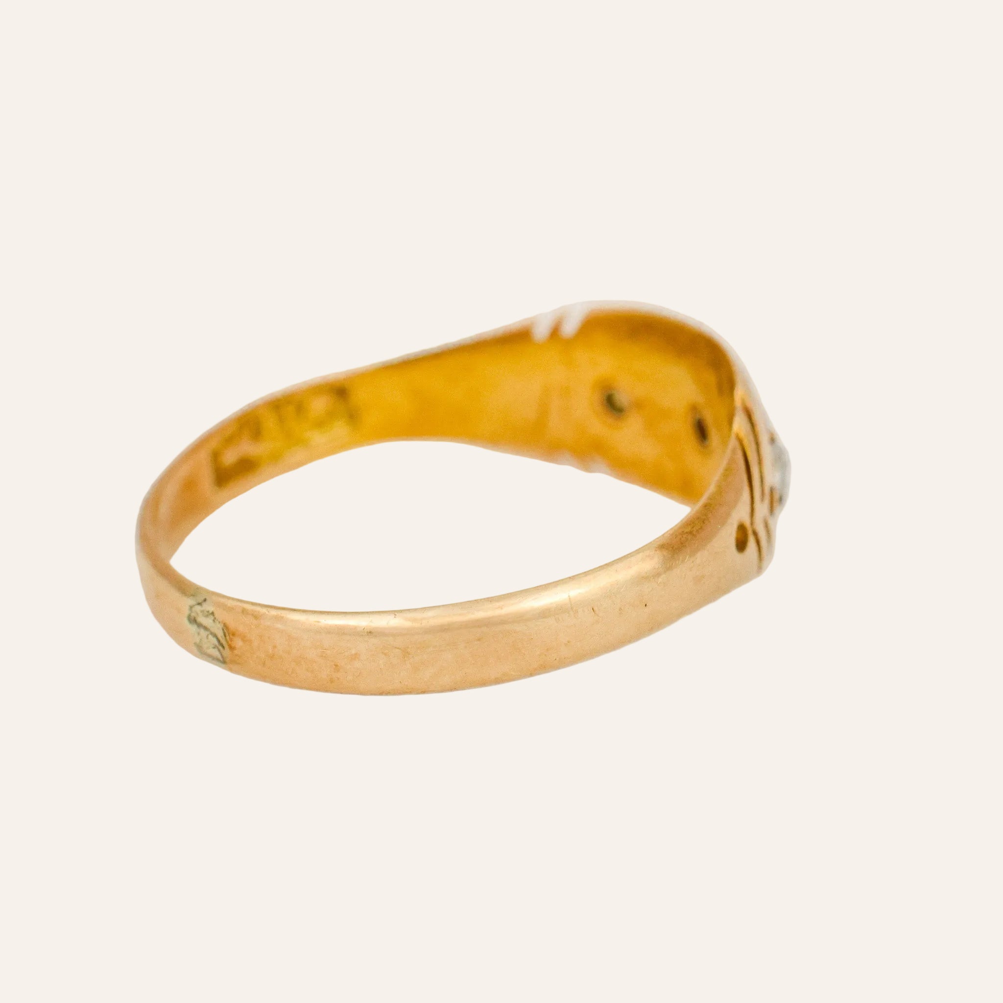 Antique Rose Cut Diamond Trilogy Ring