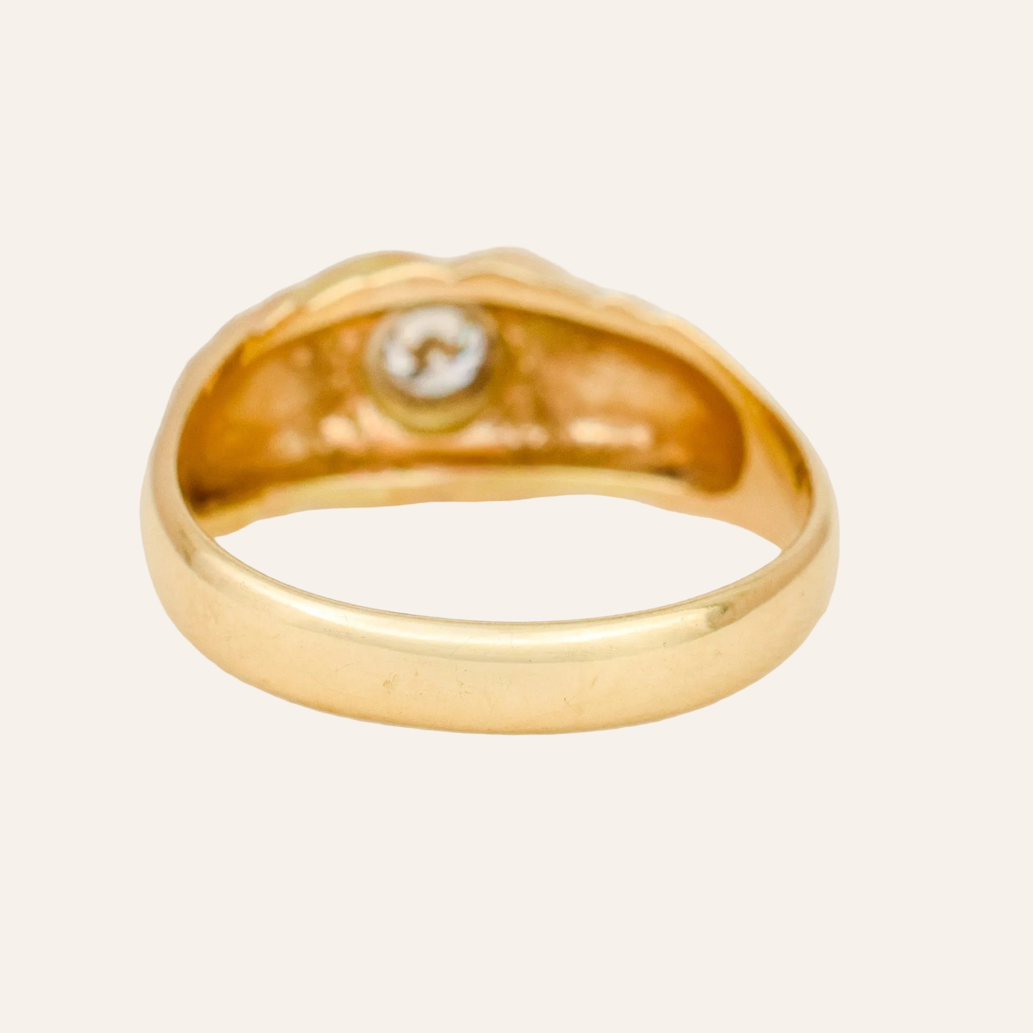 Staircase Bezel Set Diamond Ring