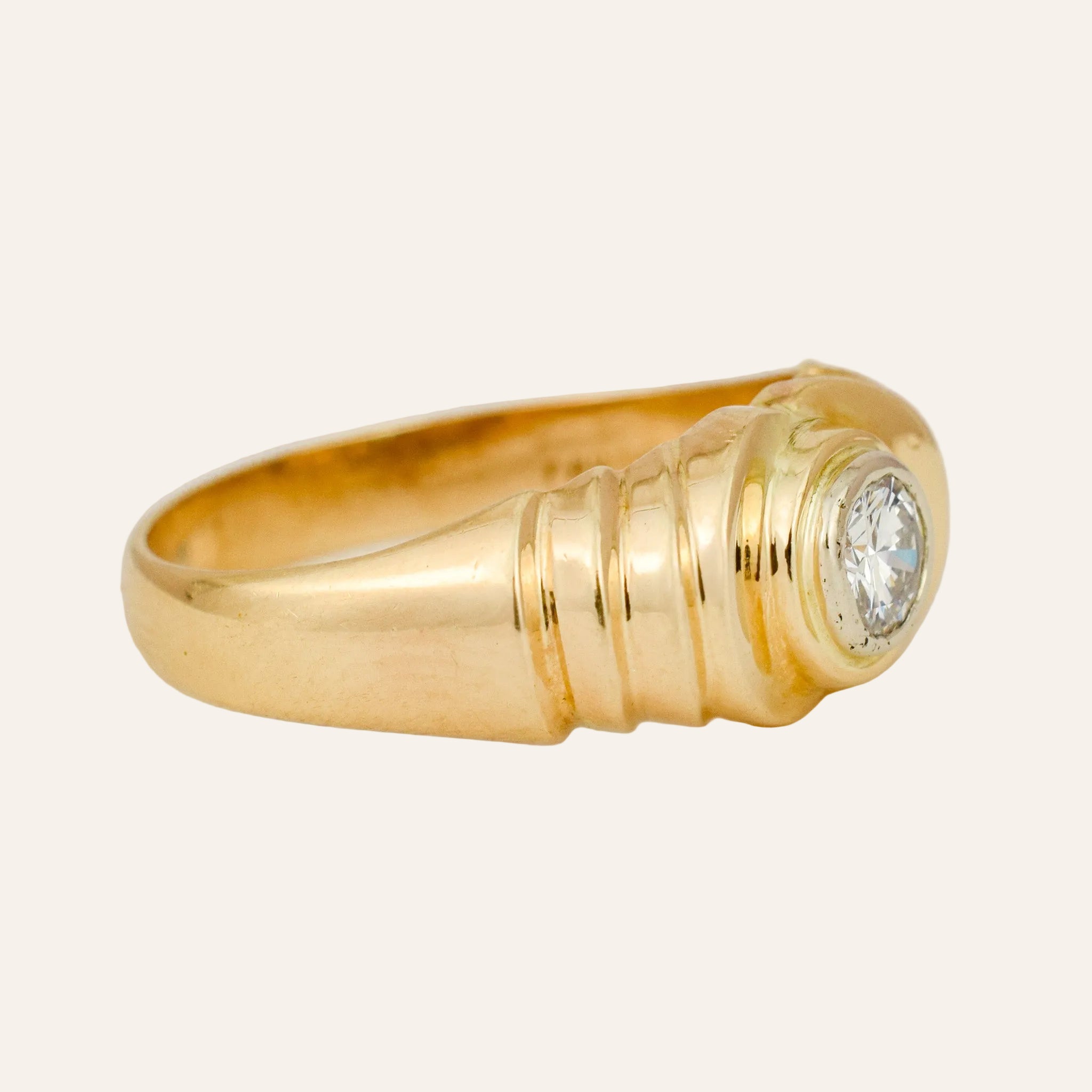Staircase Bezel Set Diamond Ring