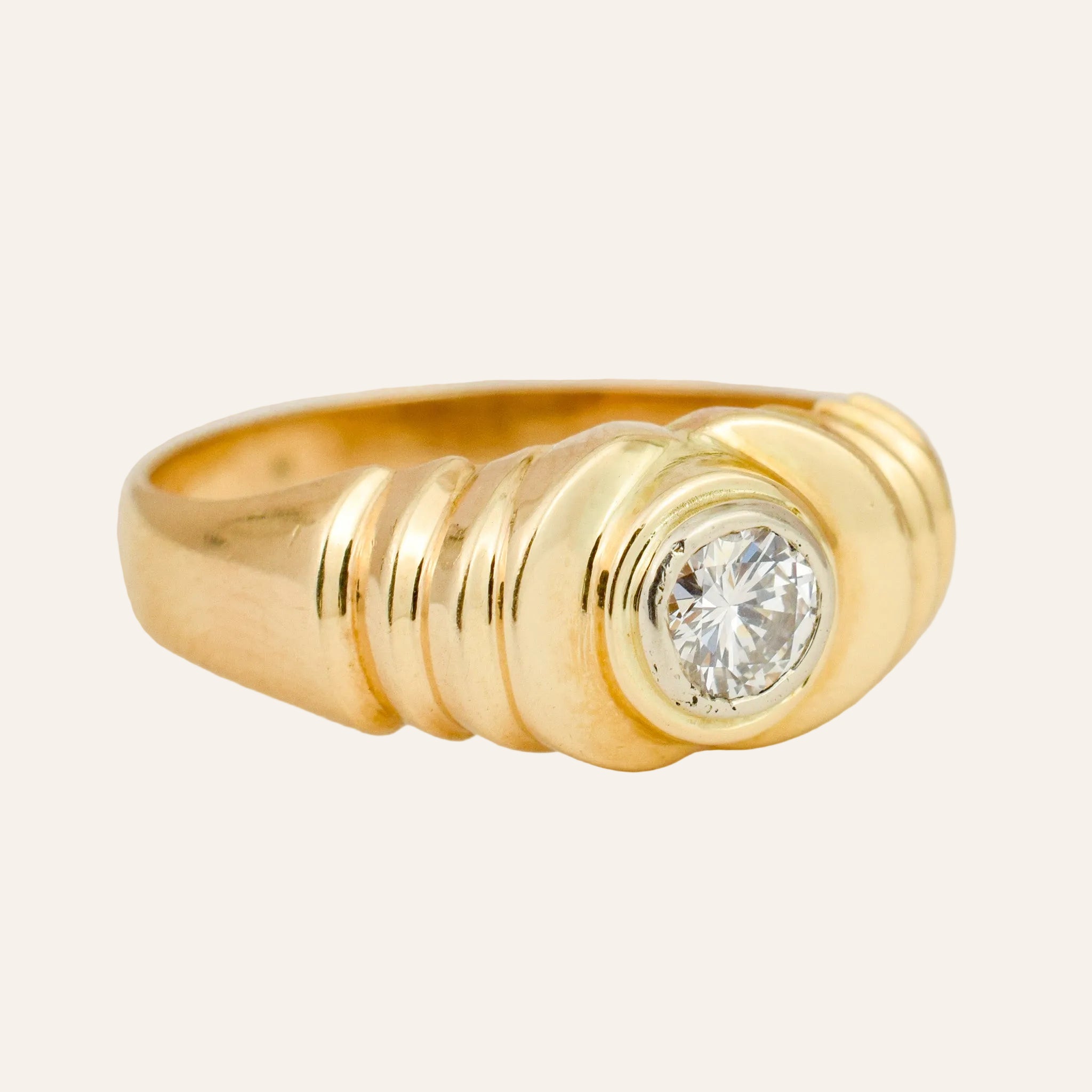 Staircase Bezel Set Diamond Ring