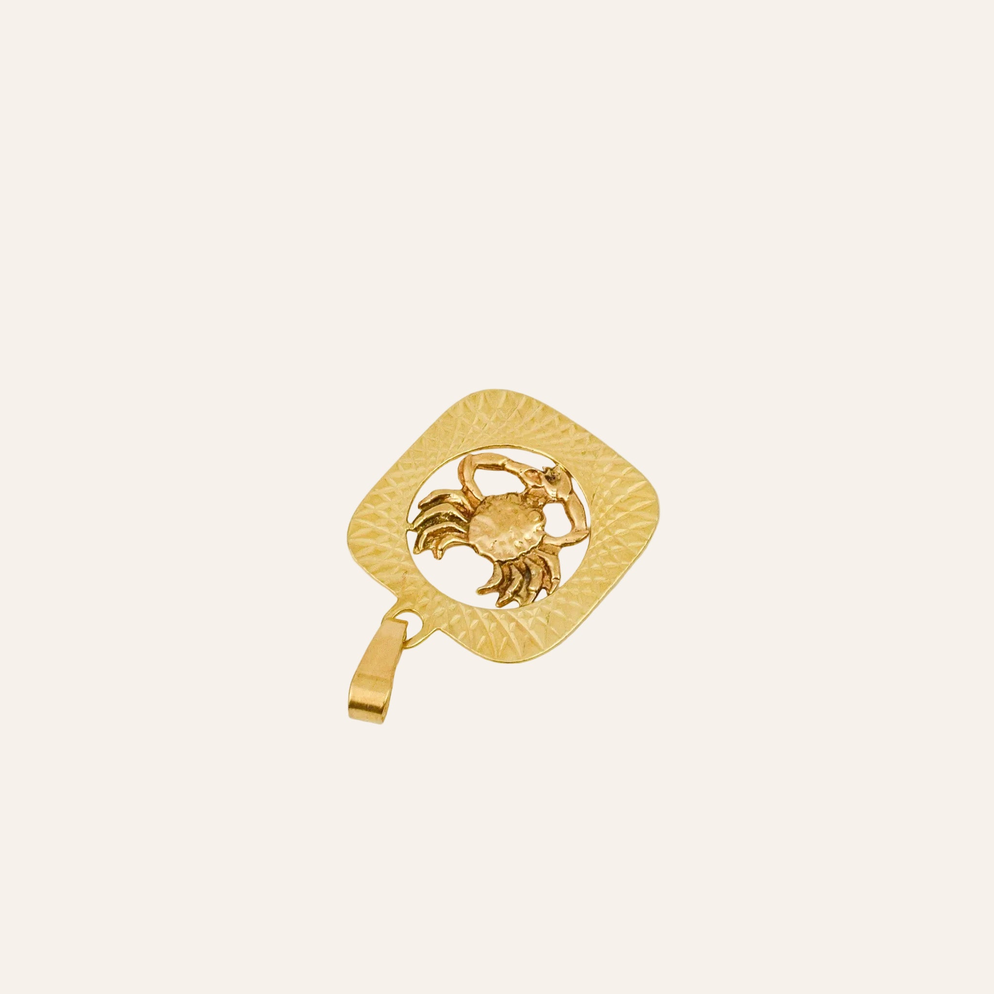 Square Cancer Zodiac Charm