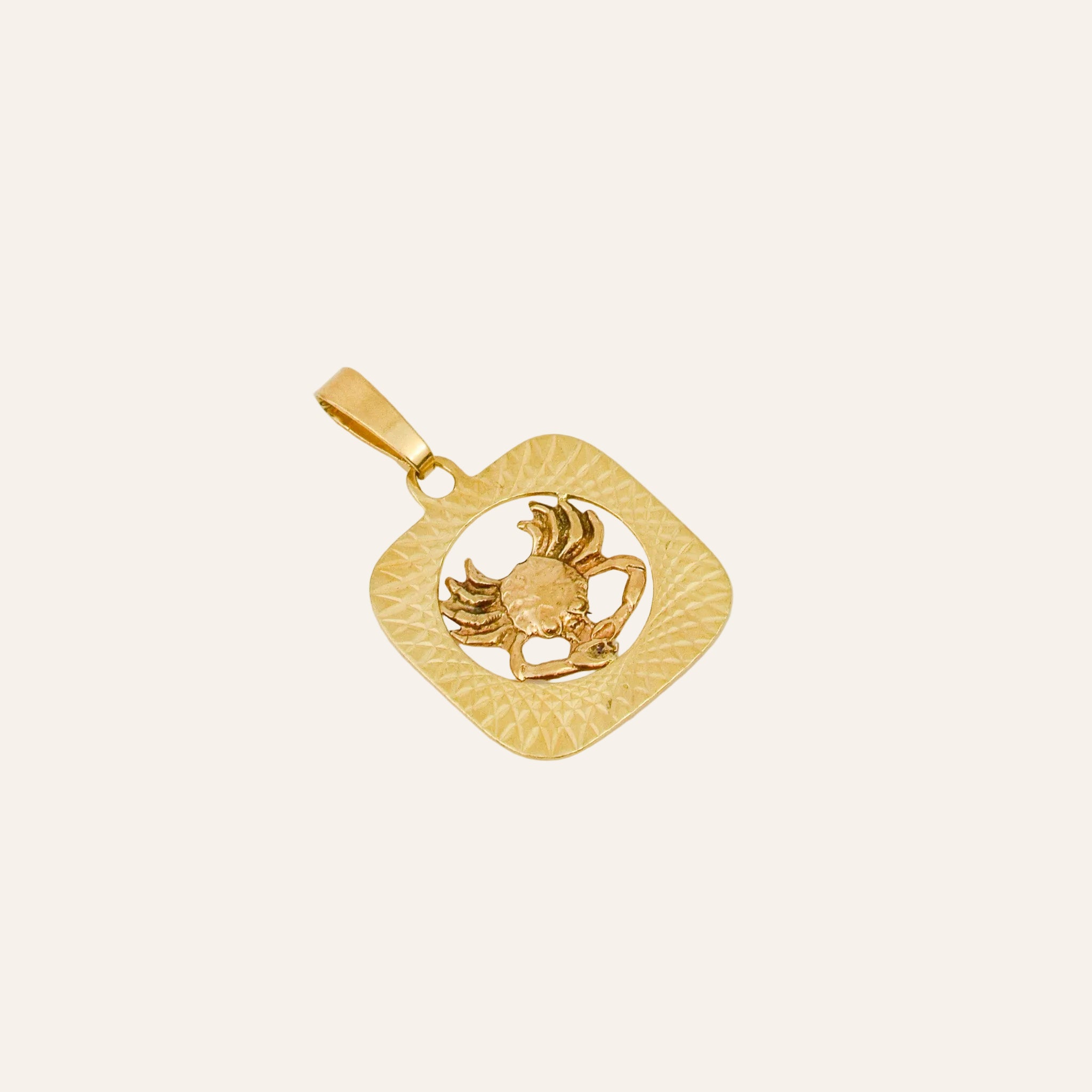 Square Cancer Zodiac Charm