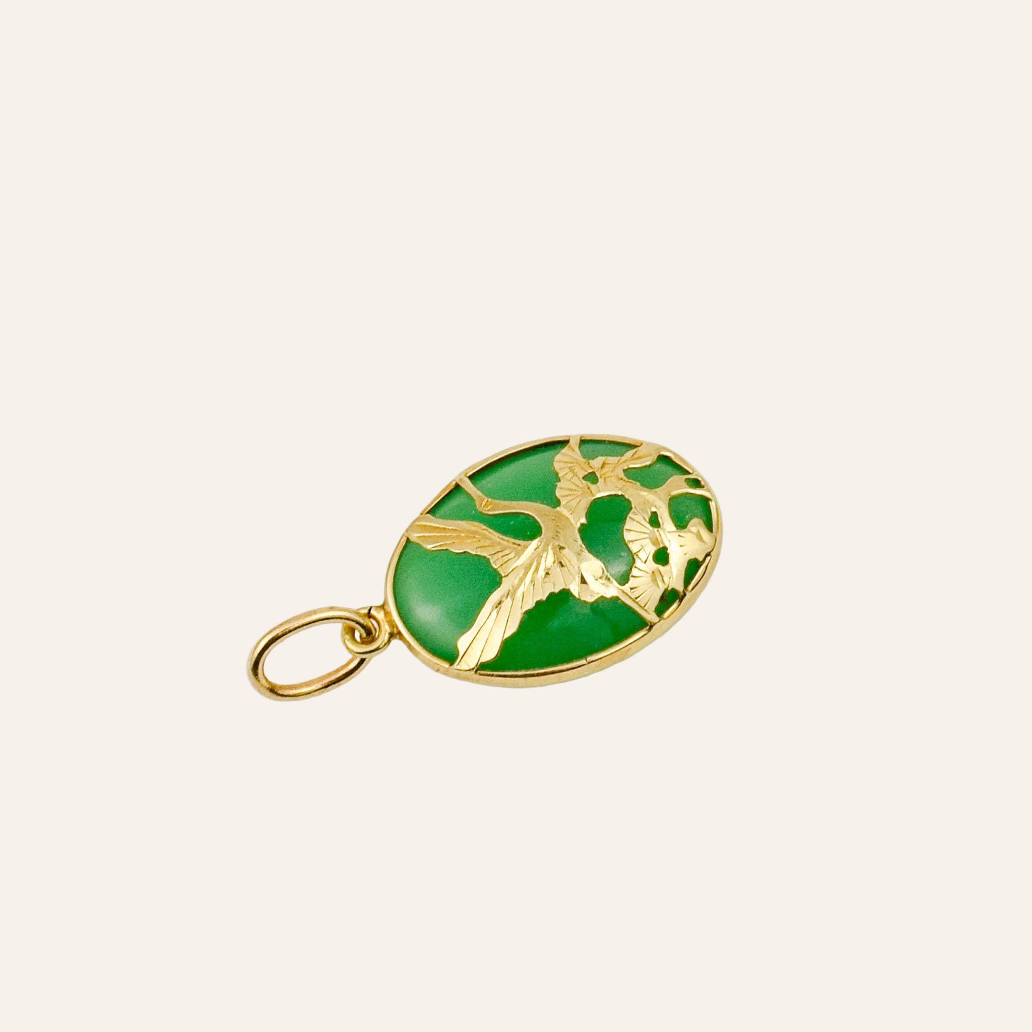 Chalcedony Bird Pendant