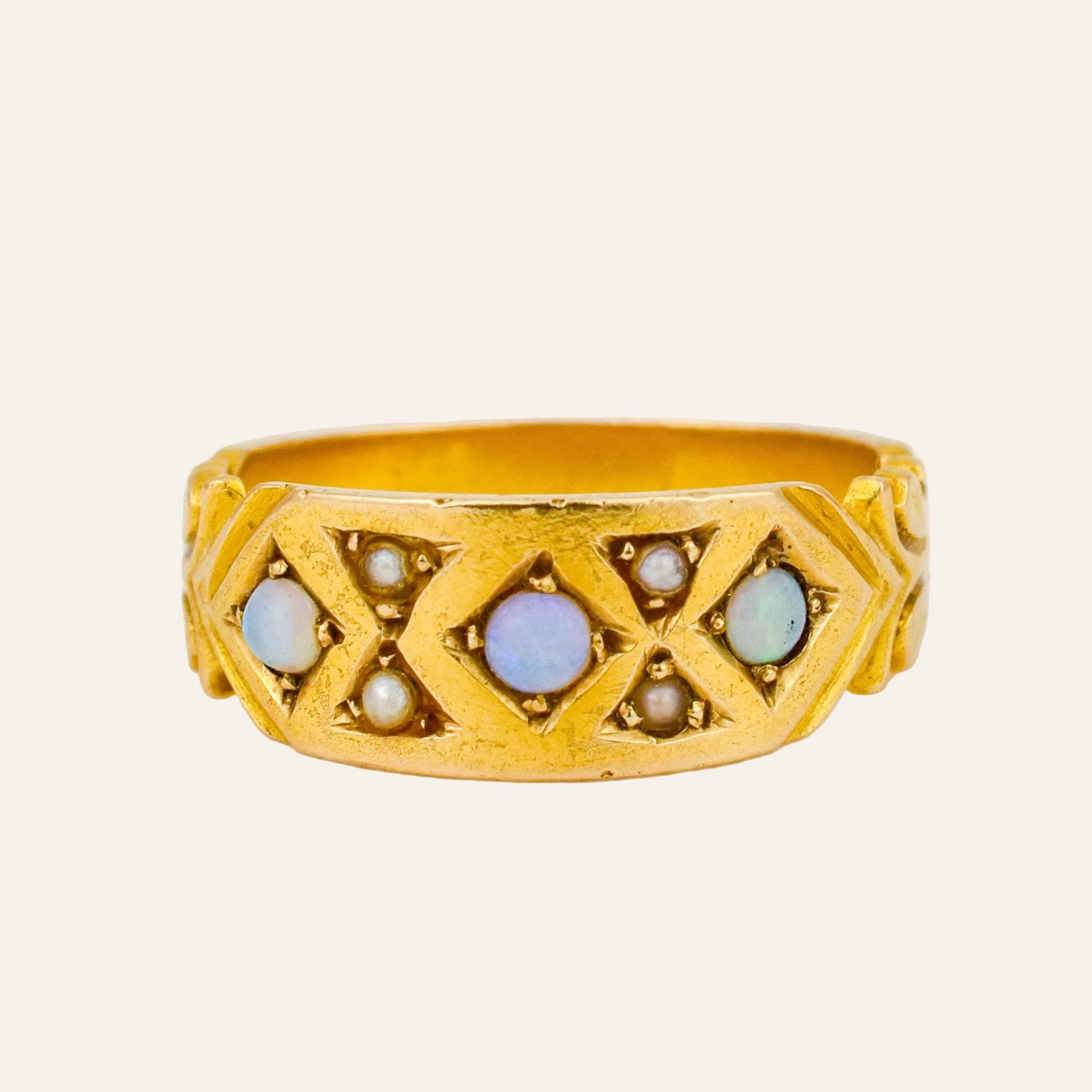 Victorian Opal and Pearl Ring