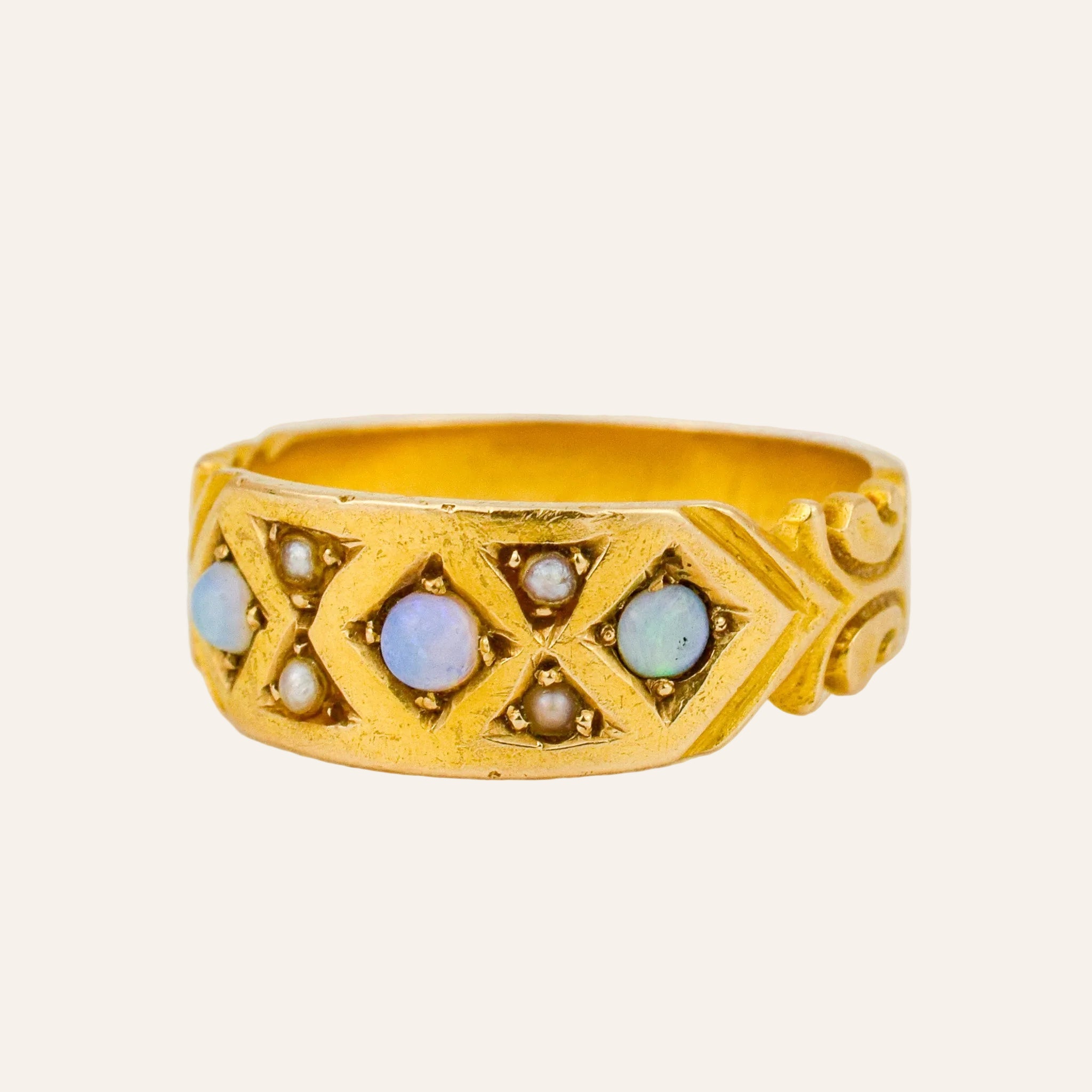 Victorian Opal and Pearl Ring