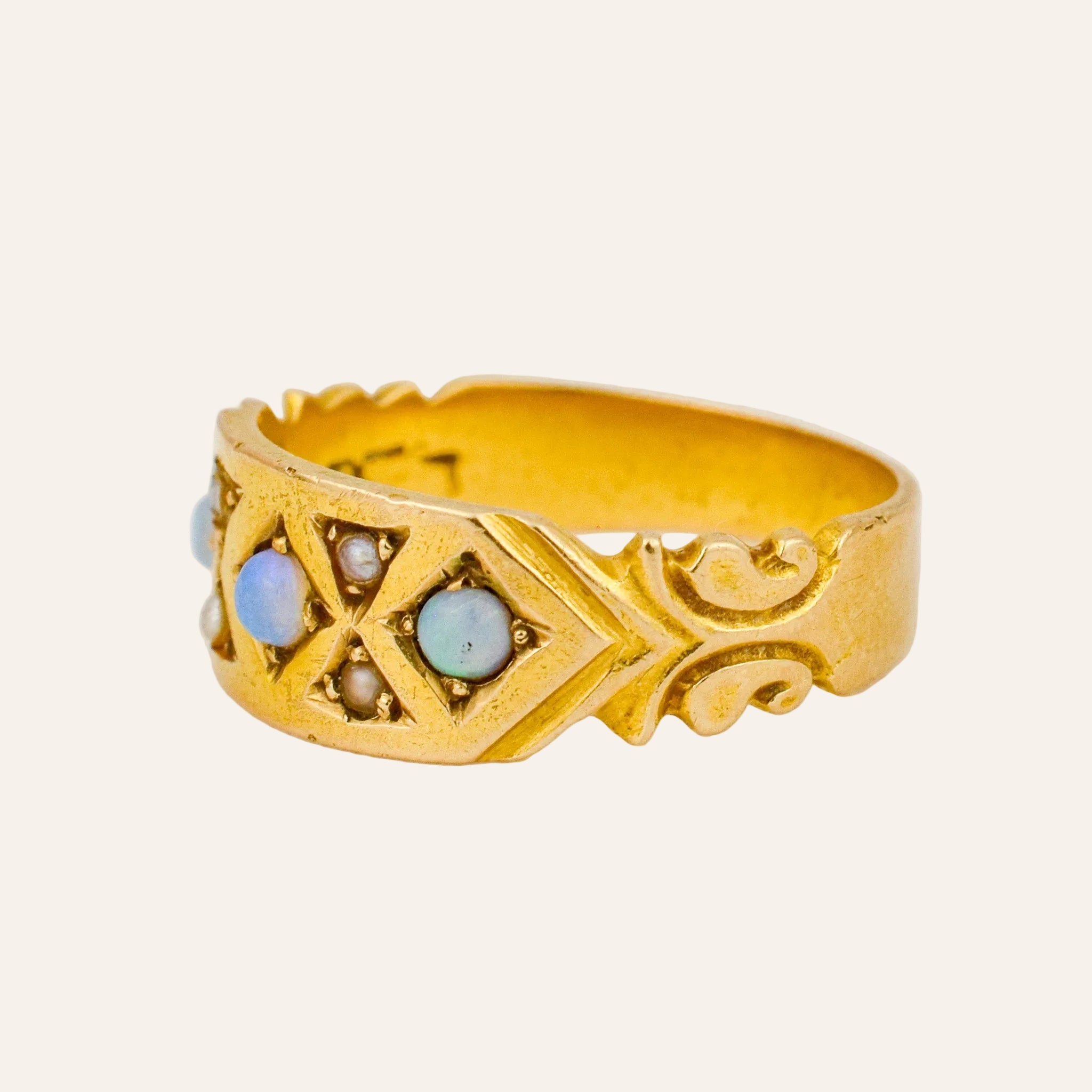 Victorian Opal and Pearl Ring