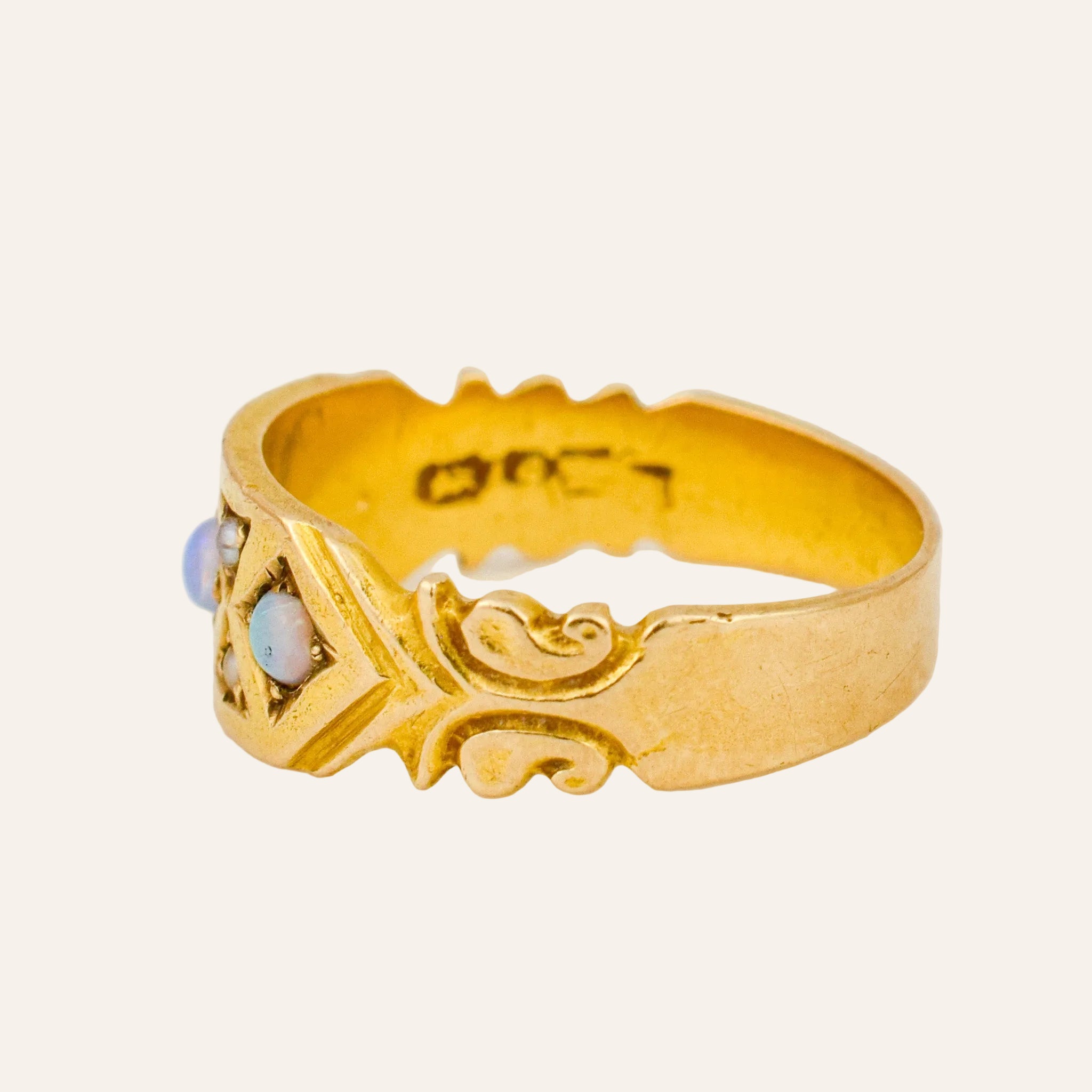 Victorian Opal and Pearl Ring