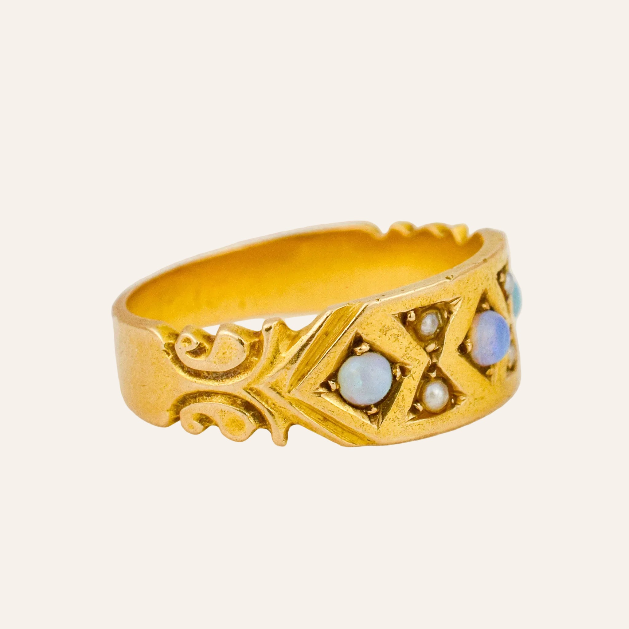 Victorian Opal and Pearl Ring