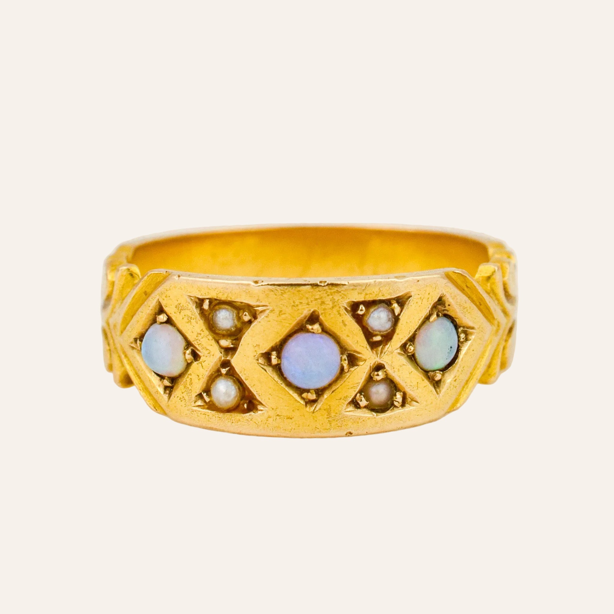 Victorian Opal and Pearl Ring
