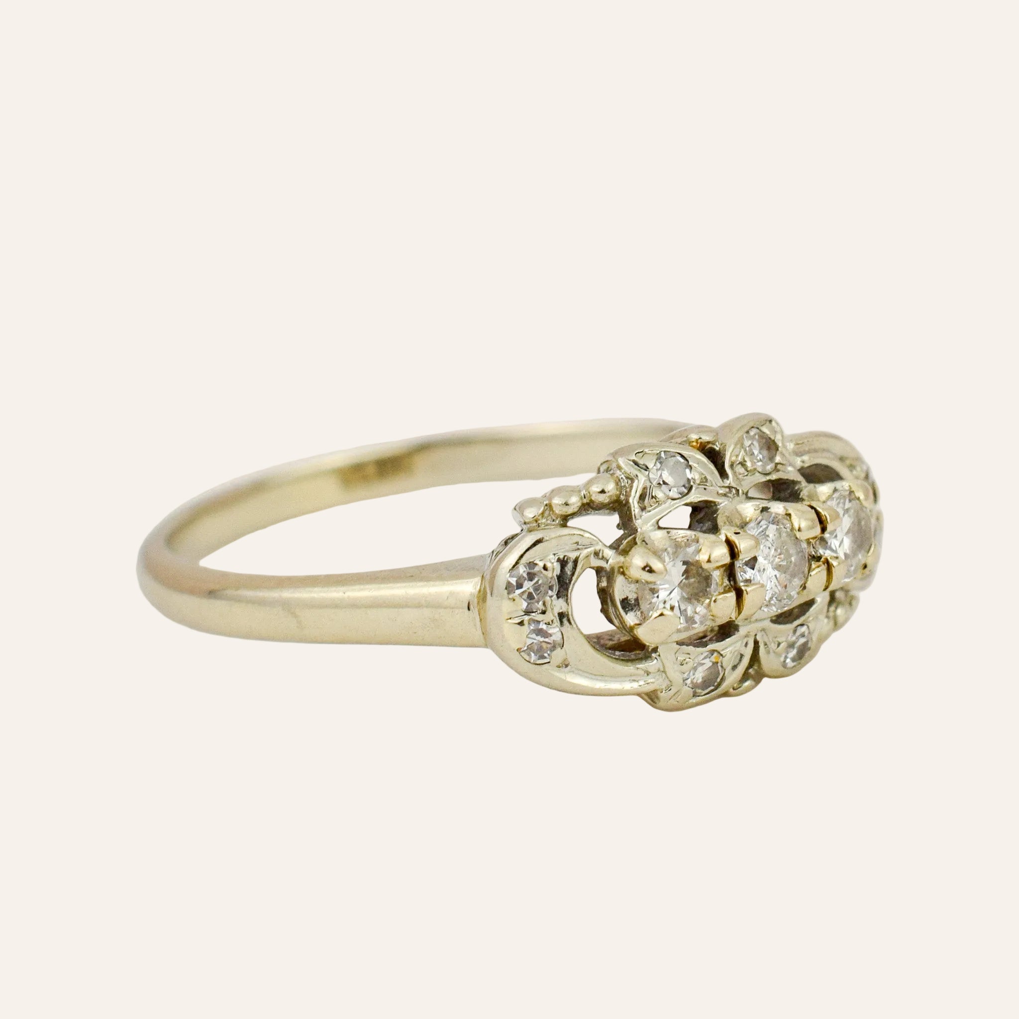 Antique Diamond Trilogy Ring