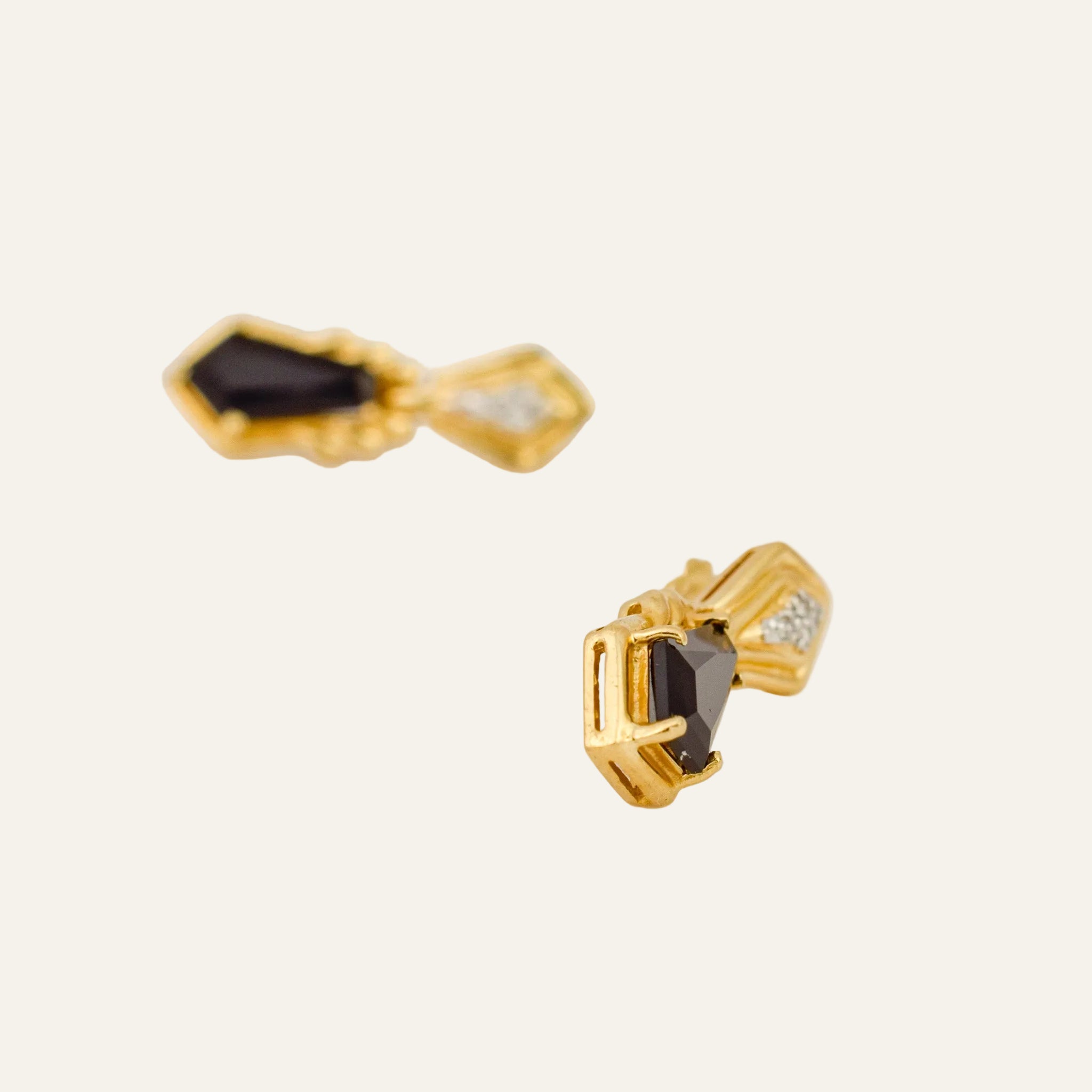 Onyx & Diamond Drop Earrings