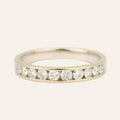White Gold Channel Set Diamond Band
