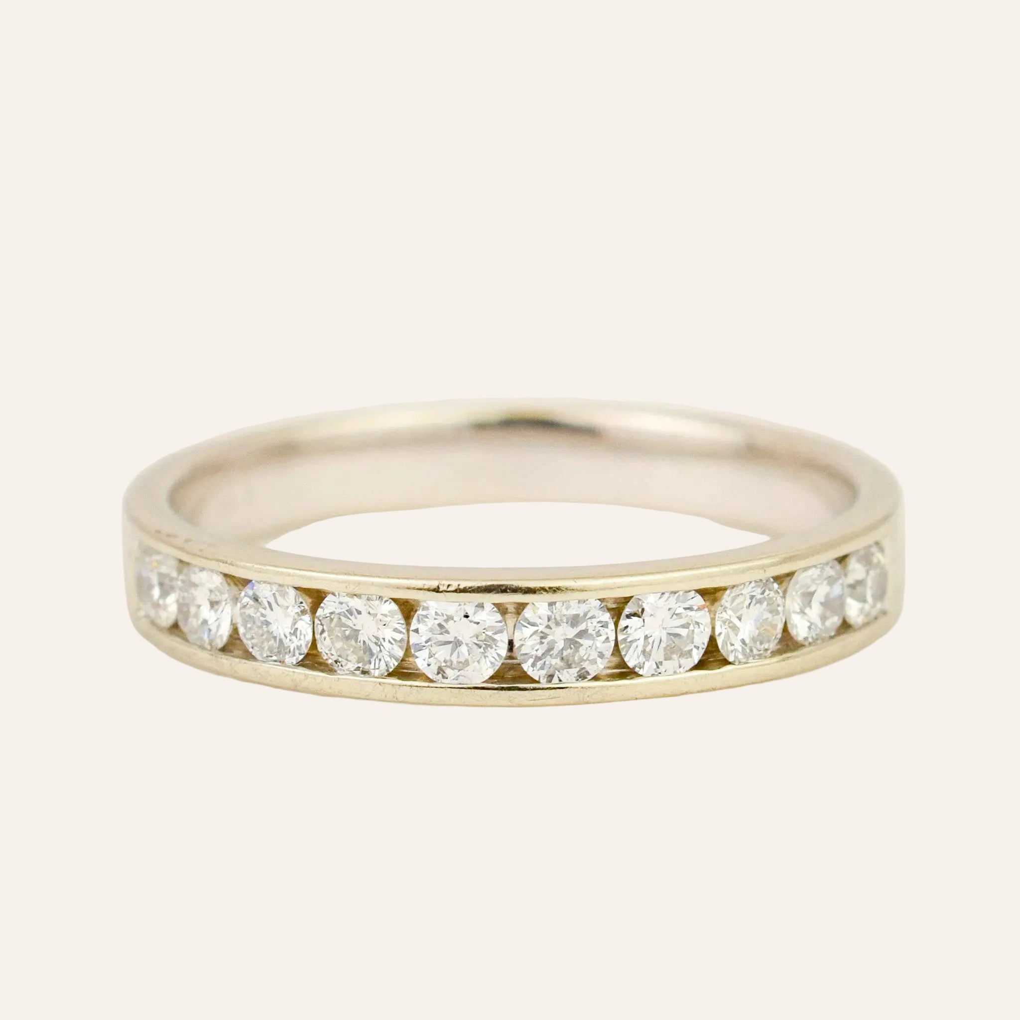 White Gold Channel Set Diamond Band