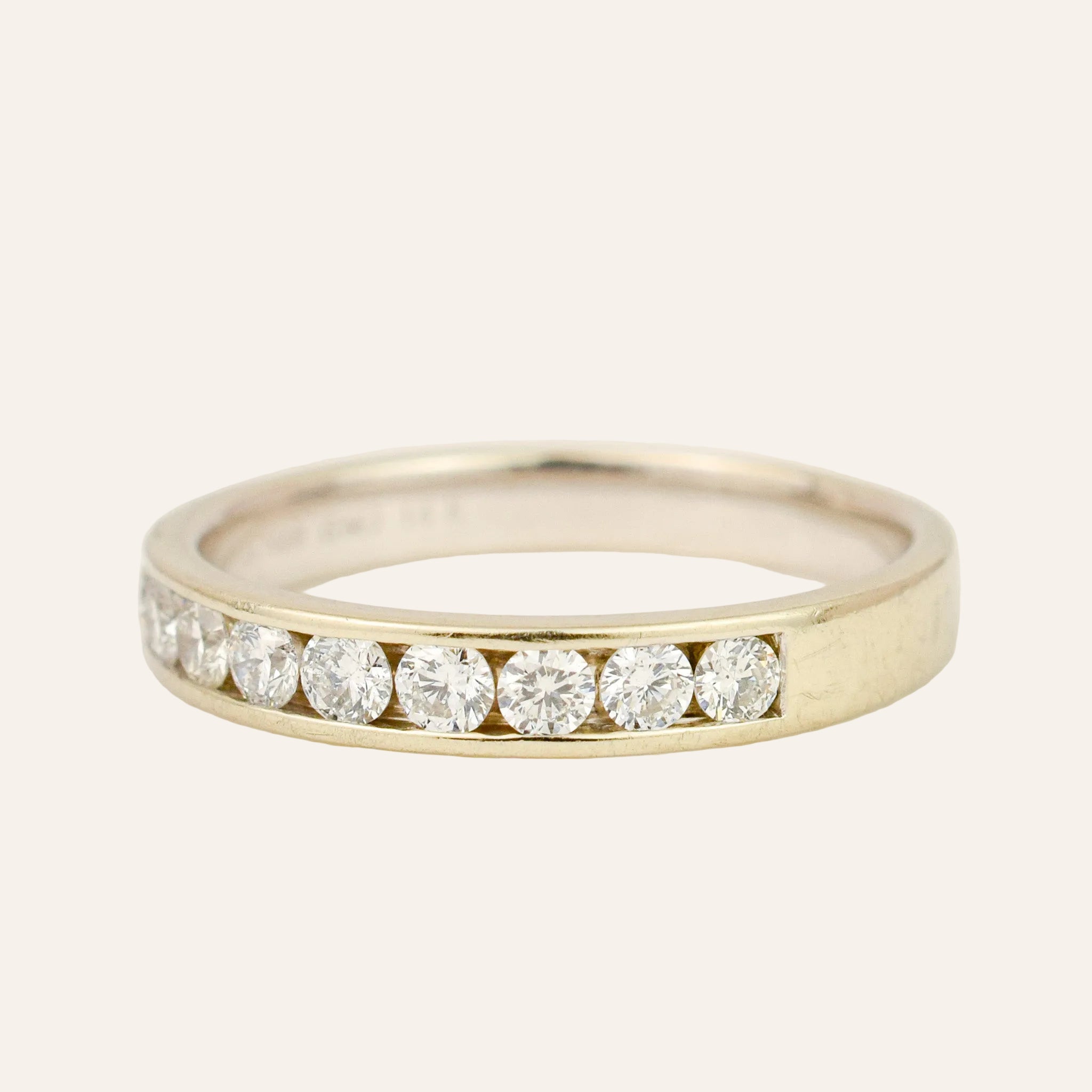 White Gold Channel Set Diamond Band