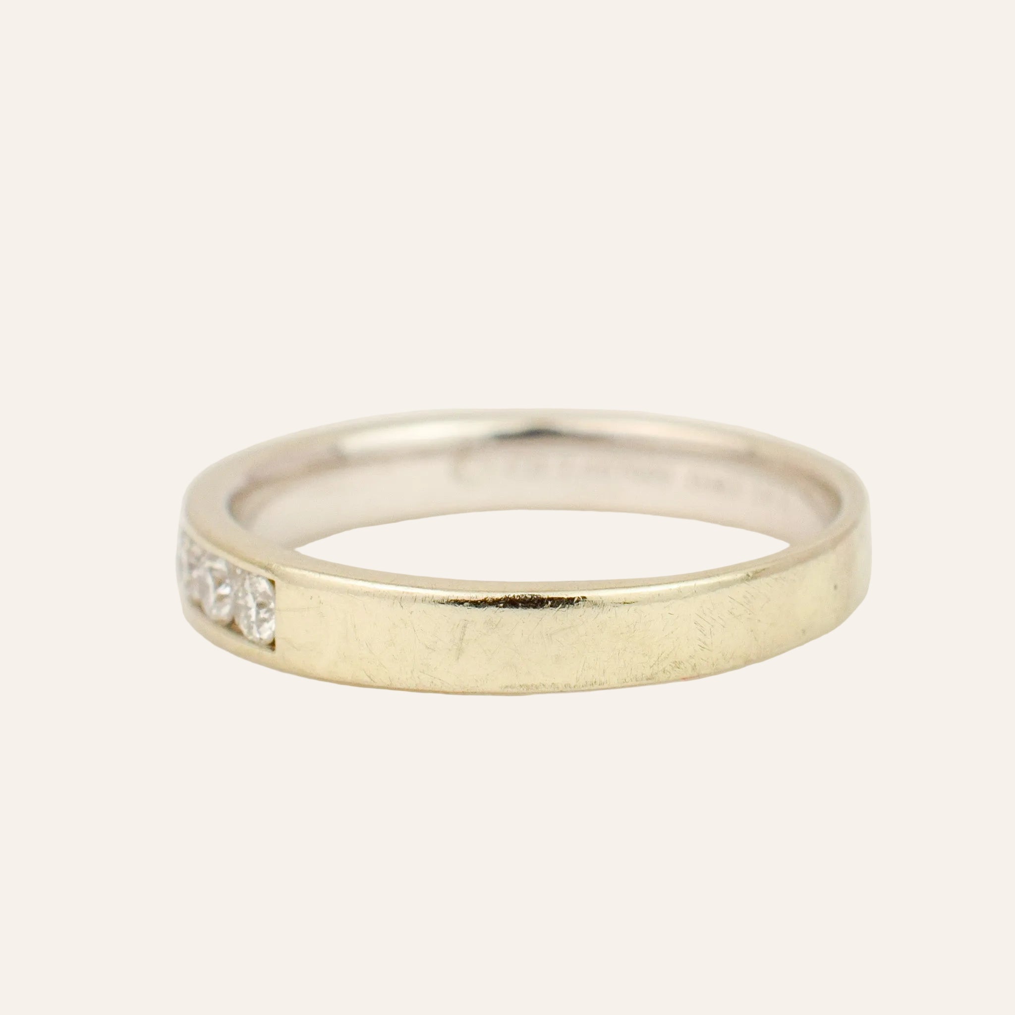 White Gold Channel Set Diamond Band