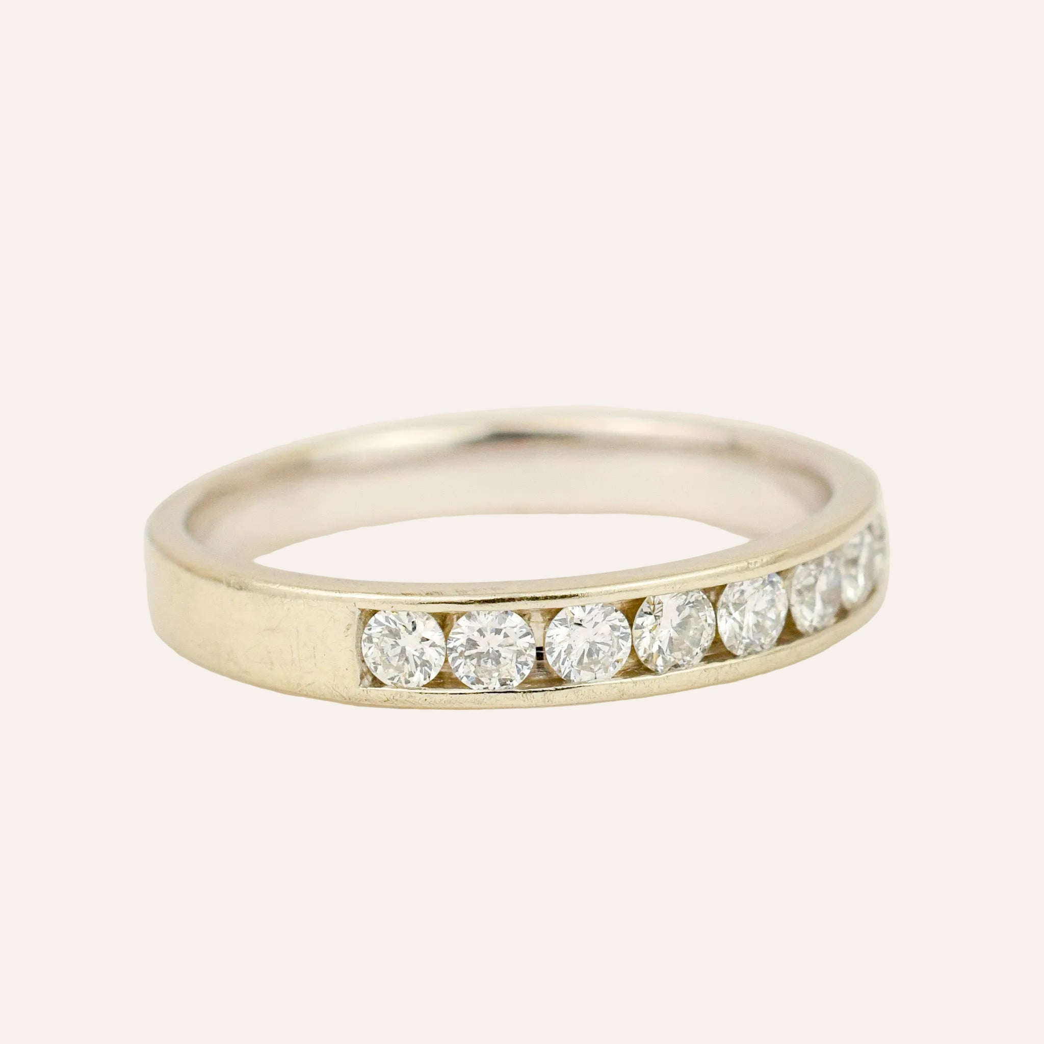 White Gold Channel Set Diamond Band
