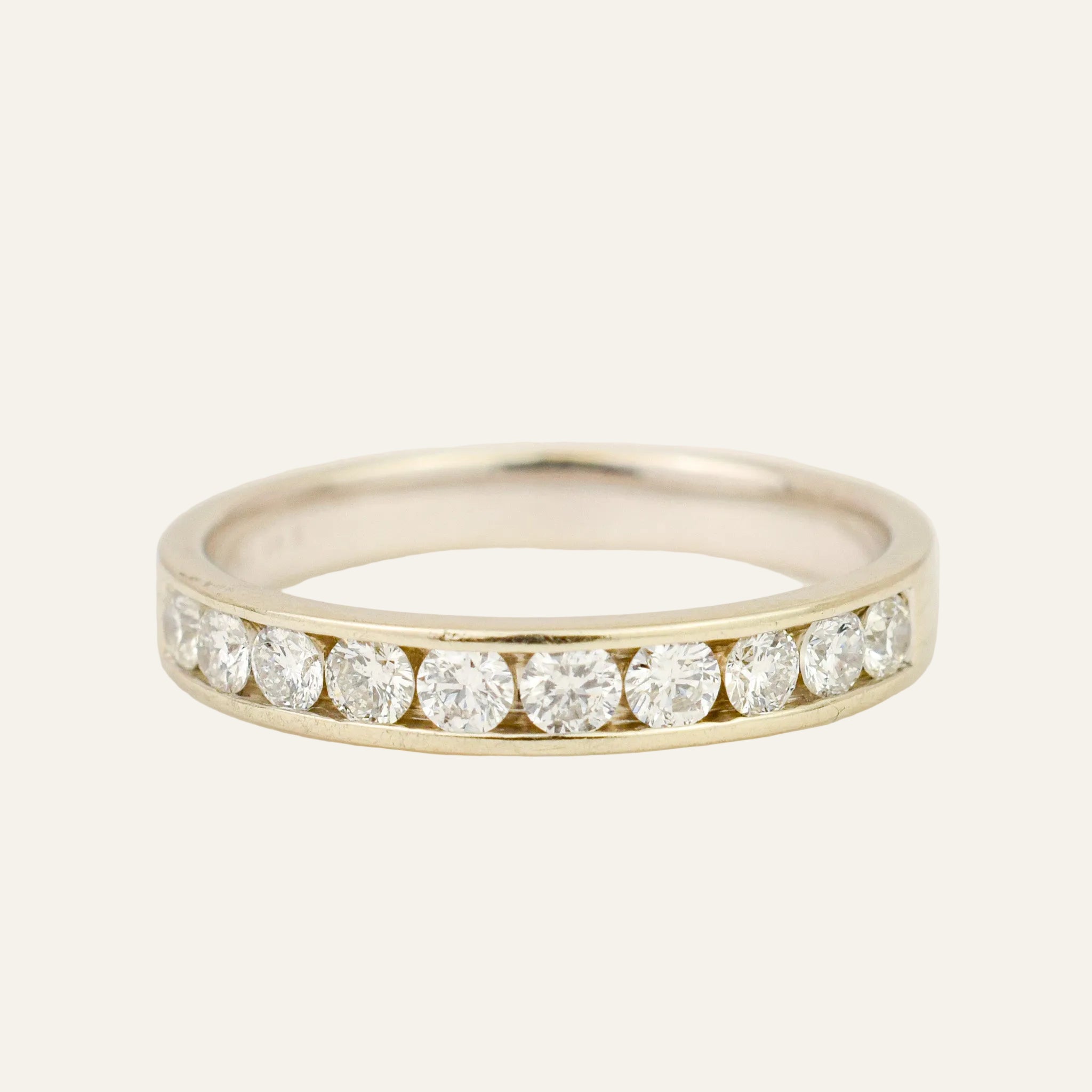 White Gold Channel Set Diamond Band