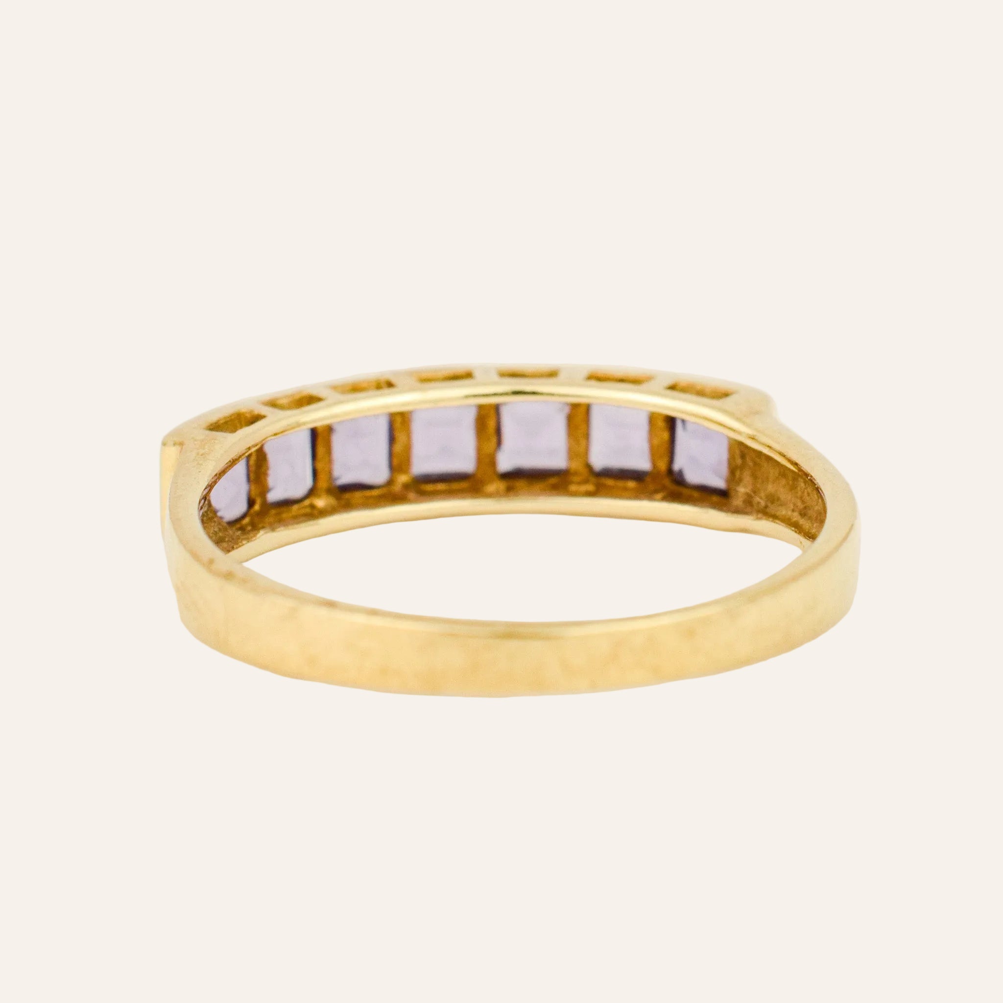Channel Set Amethyst Ring