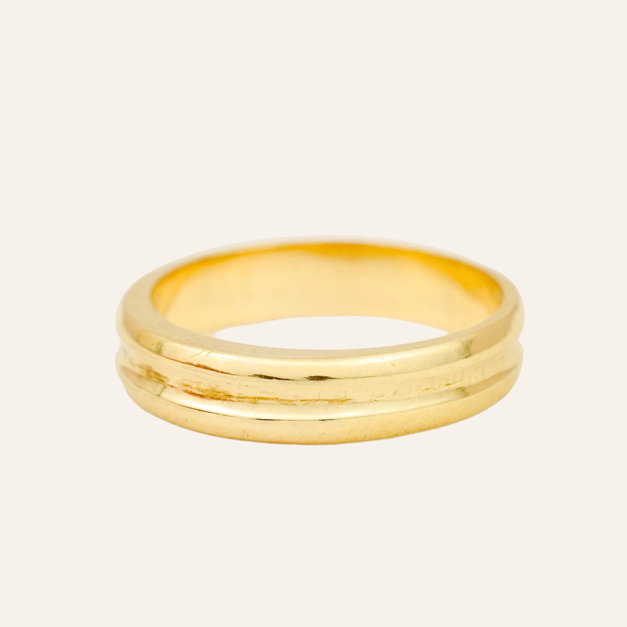 3.8mm Double Gold Band