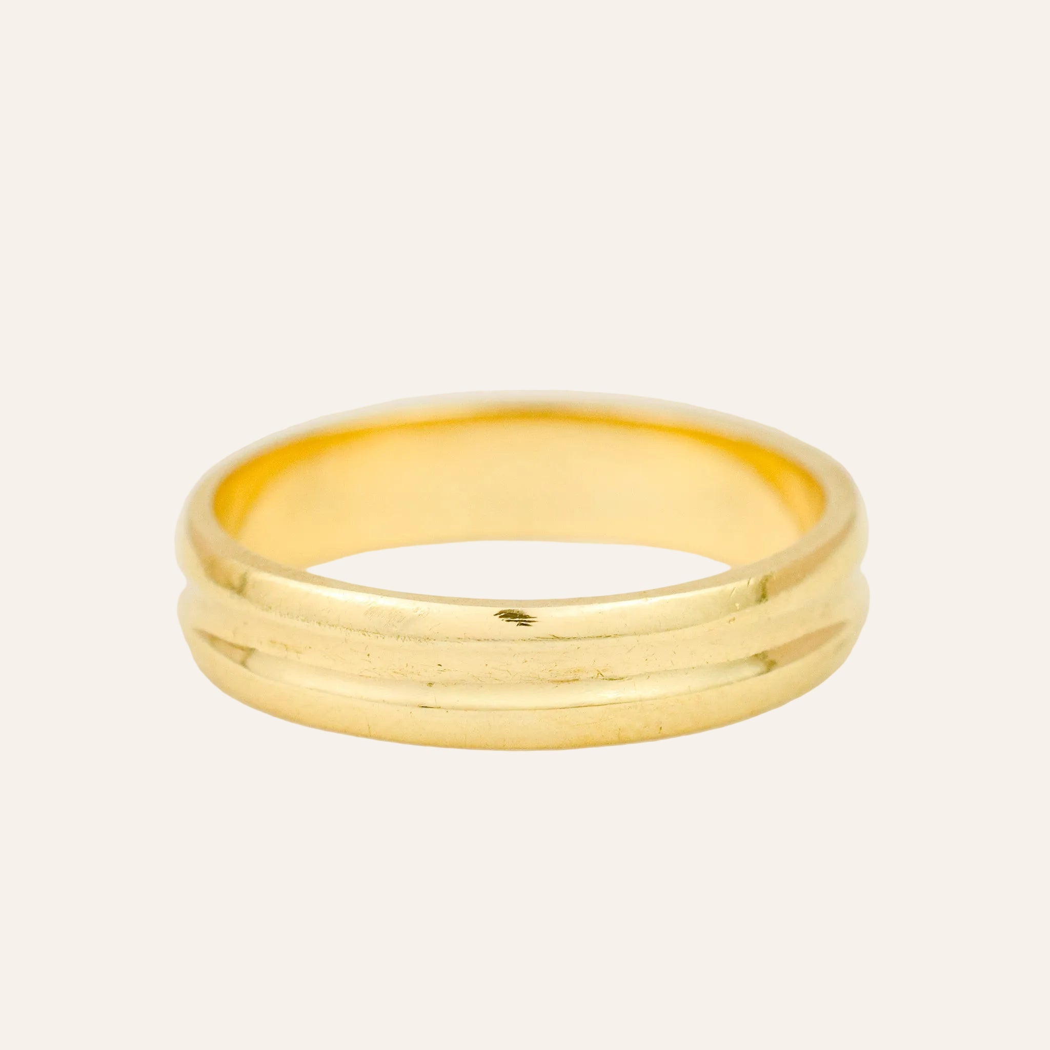 3.8mm Double Gold Band
