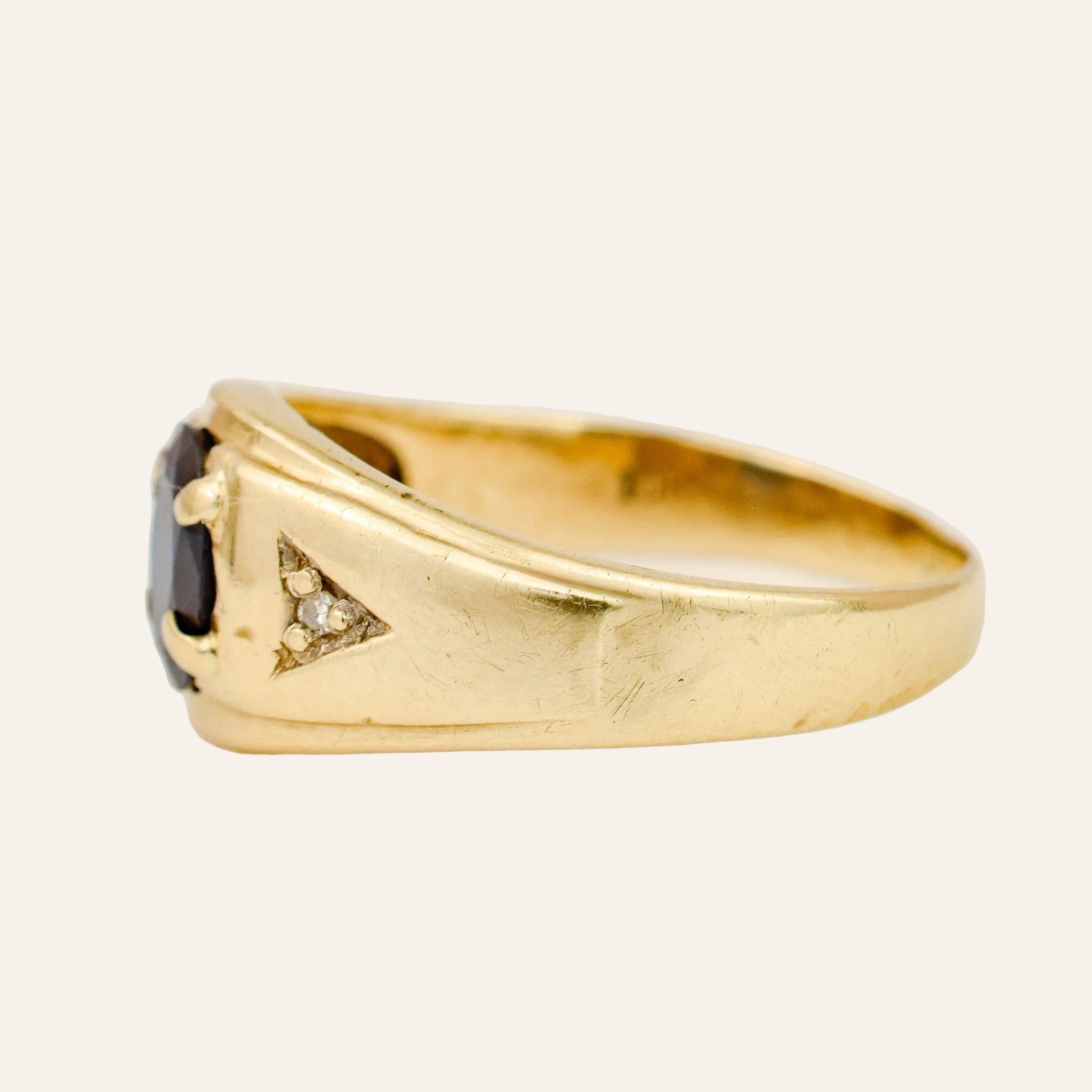 Sapphire with Diamond Detail Ring