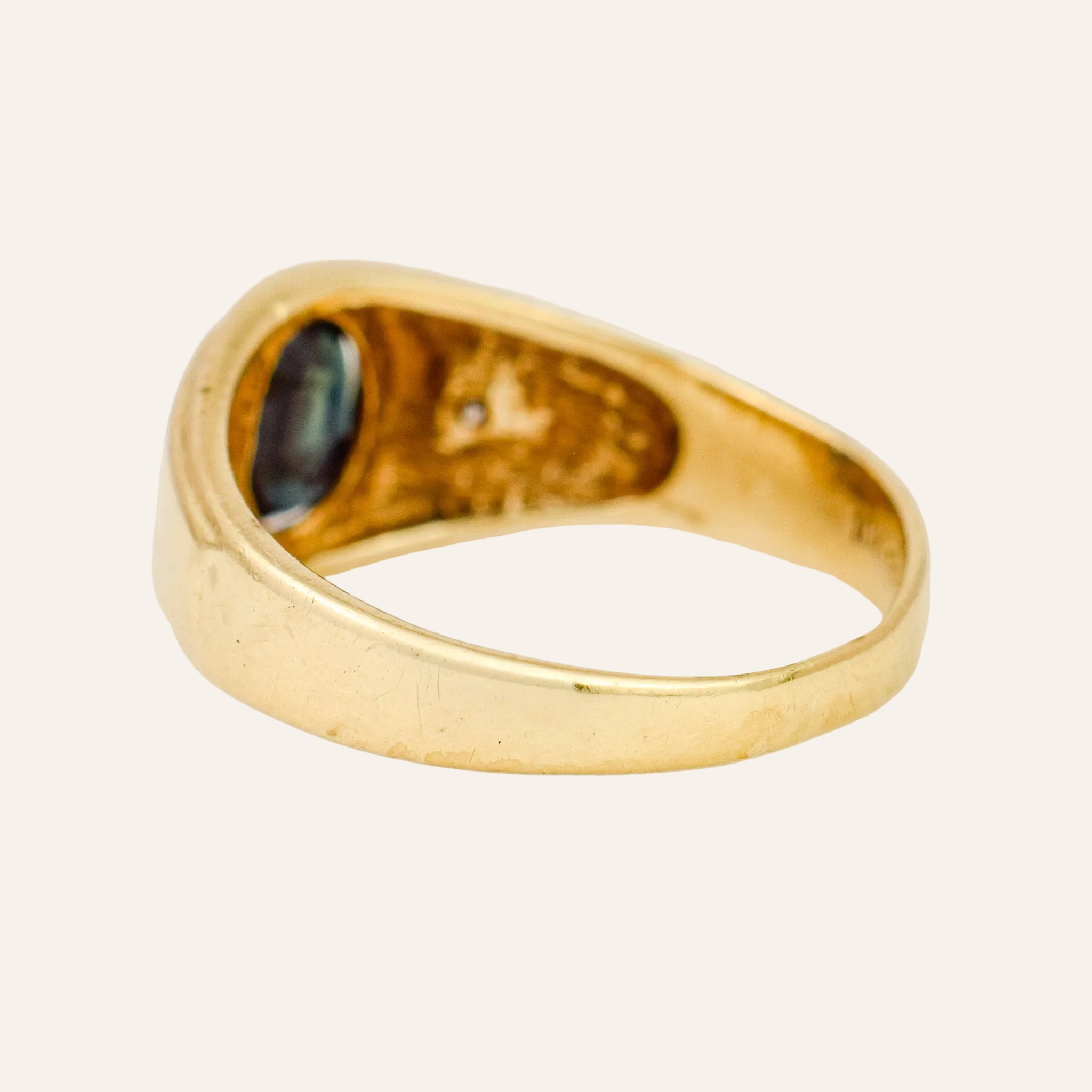 Sapphire with Diamond Detail Ring